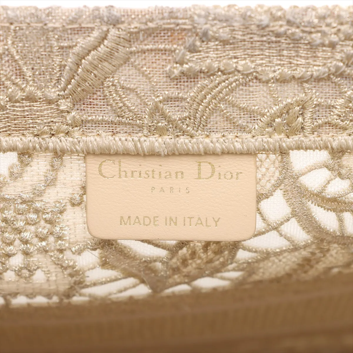 Book Tote Medium Lace Tote Bag Gold — view 8