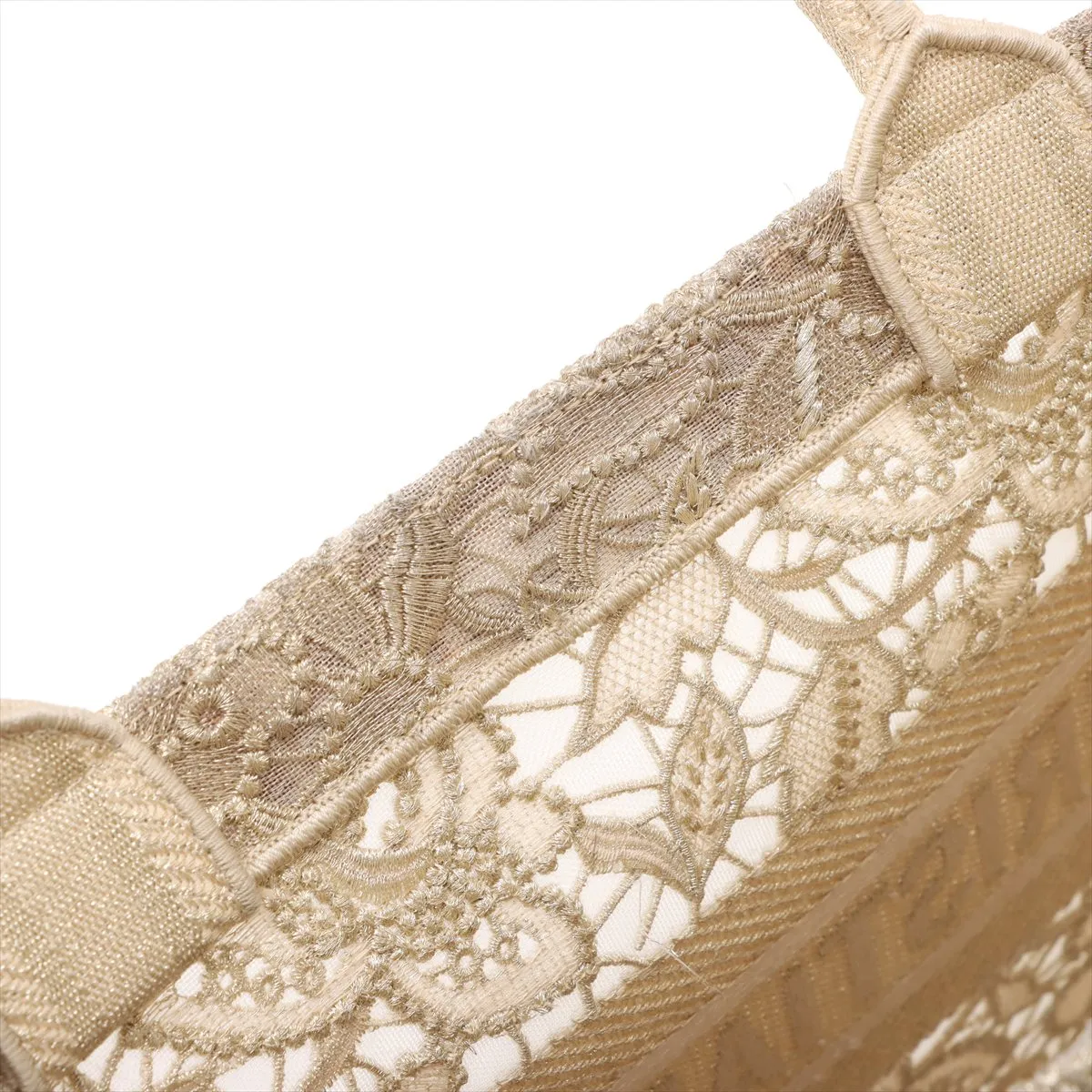 Book Tote Medium Lace Tote Bag Gold — view 9