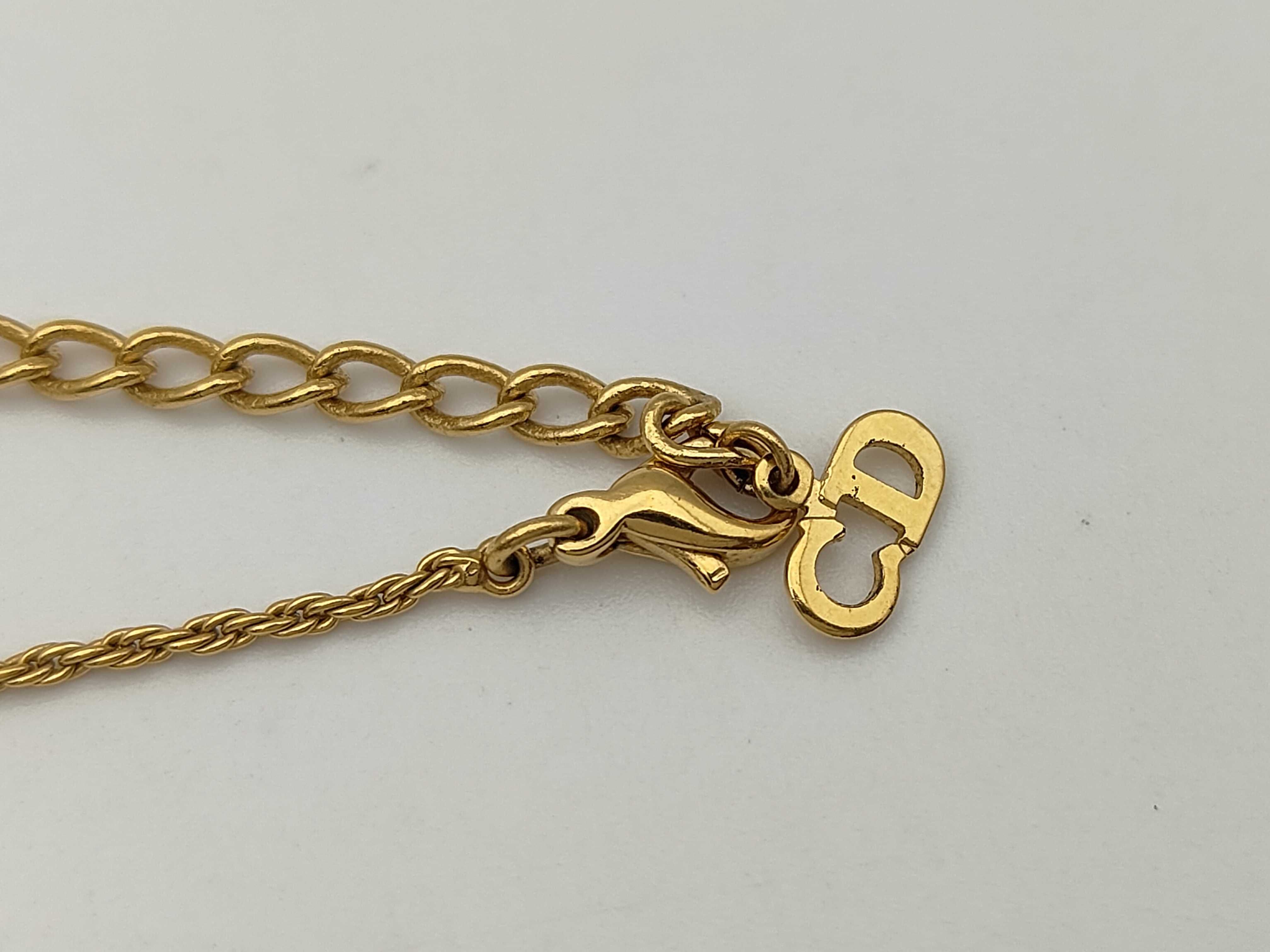 Vintage Faux Pearl Rope Chain Gold Necklace — view 4