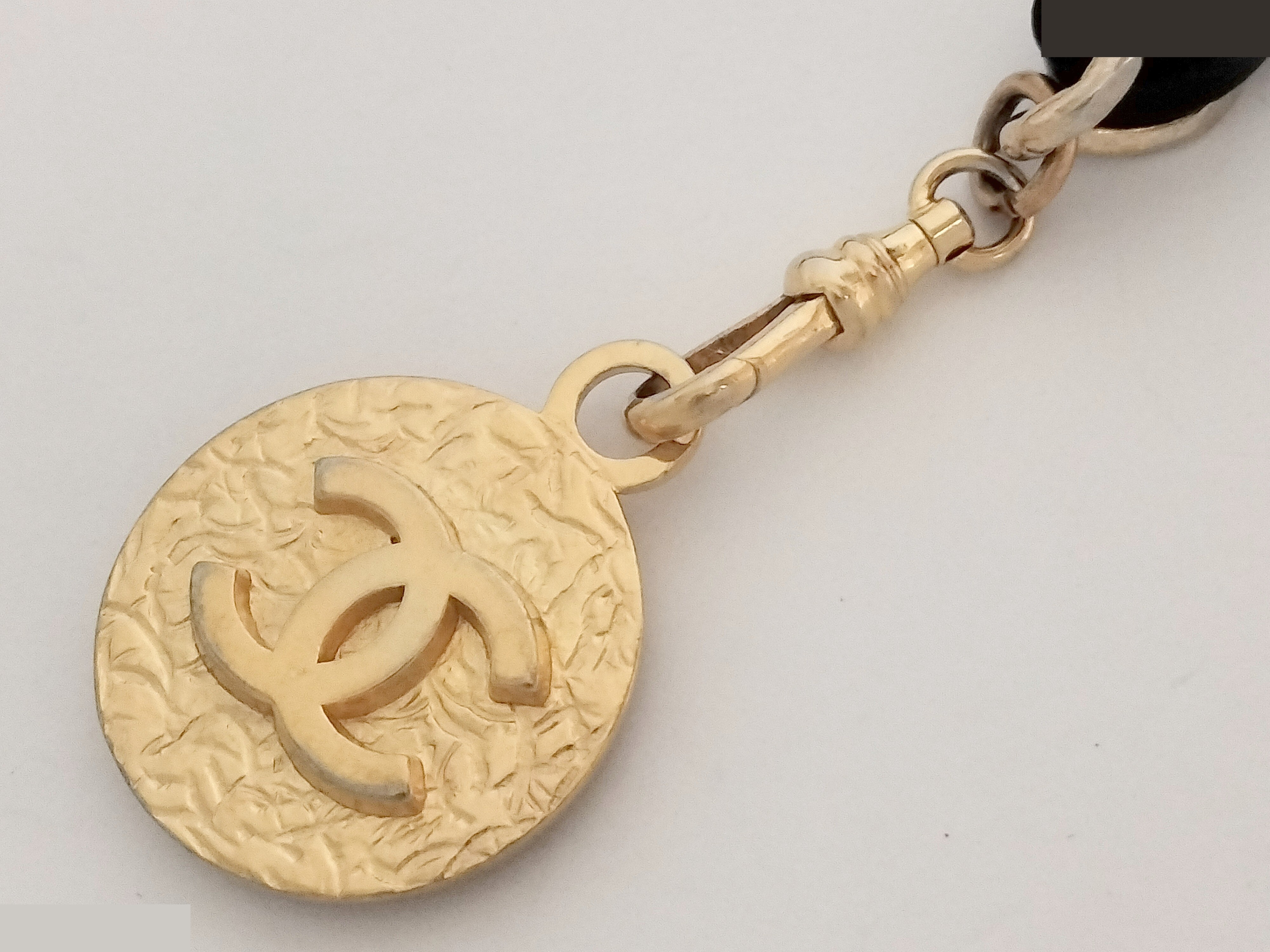 Coco Leather Gold Chain Belt, Total Length Approx. 92cm — view 4