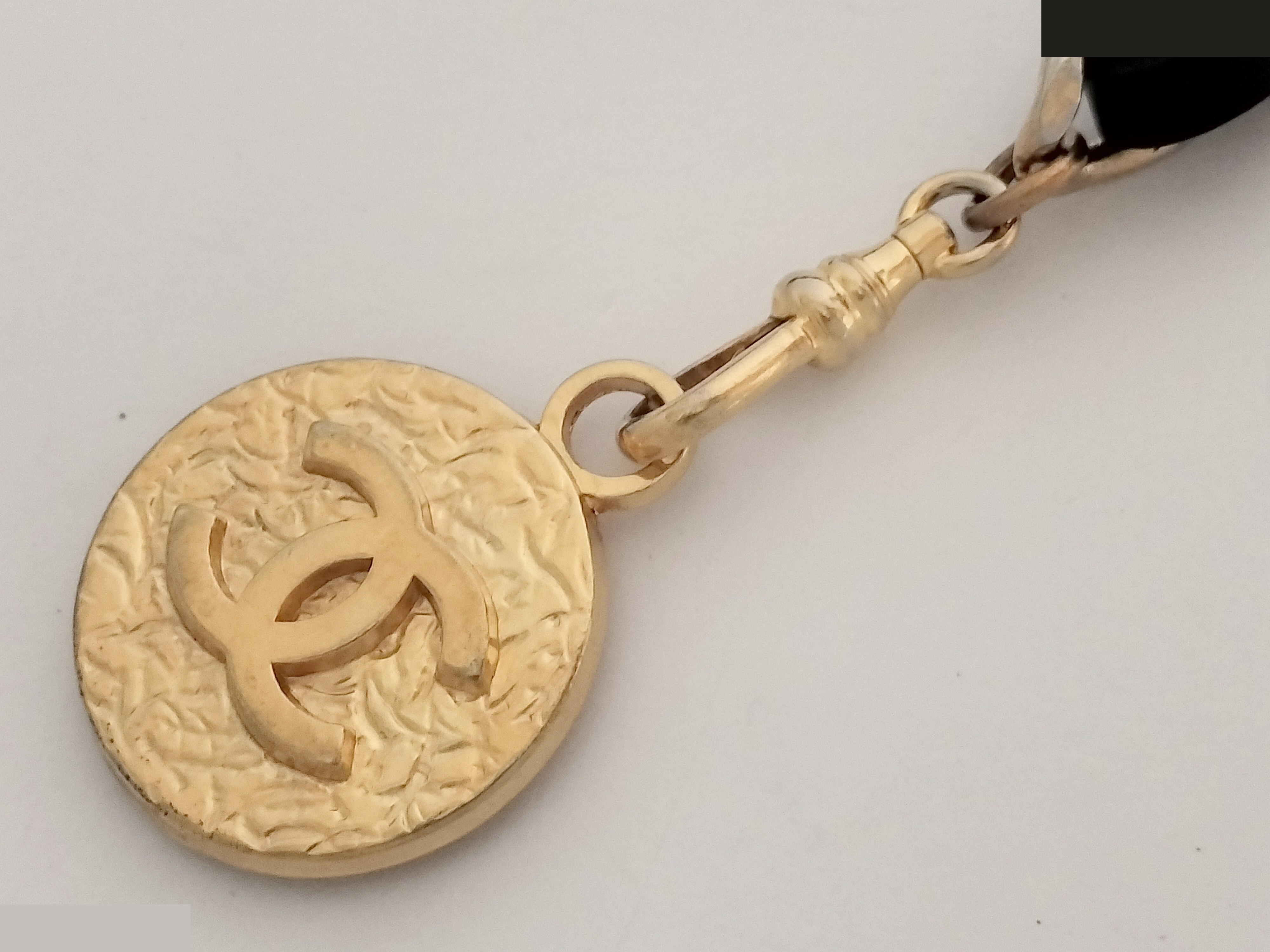 Coco Leather Gold Chain Belt, Total Length Approx. 92cm — view 5