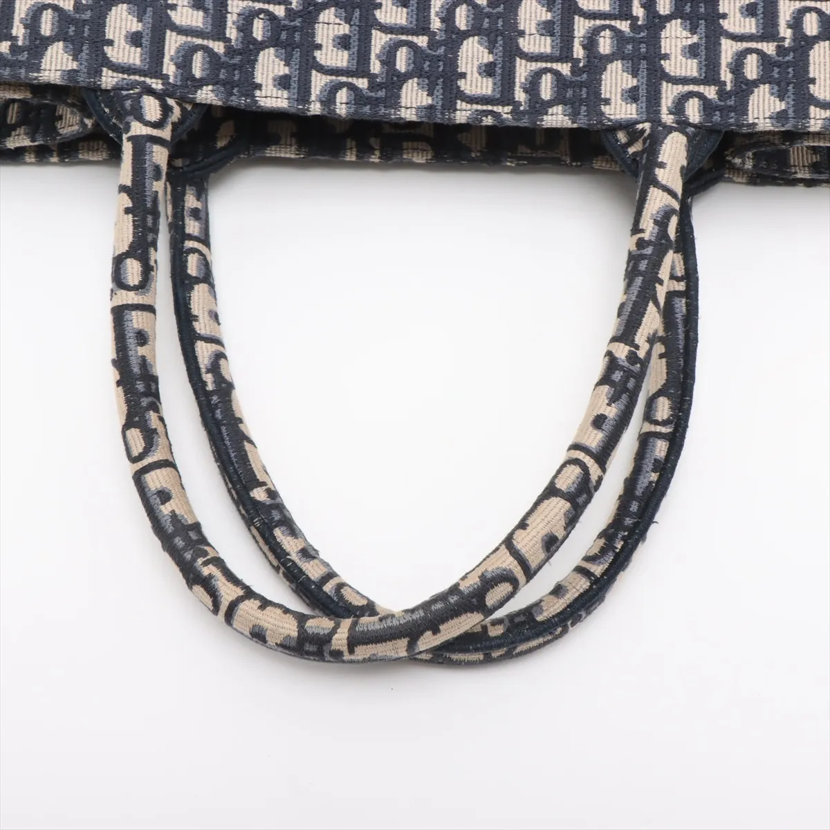 Oblique Book Tote Medium Canvas Tote Bag Navy — view 5