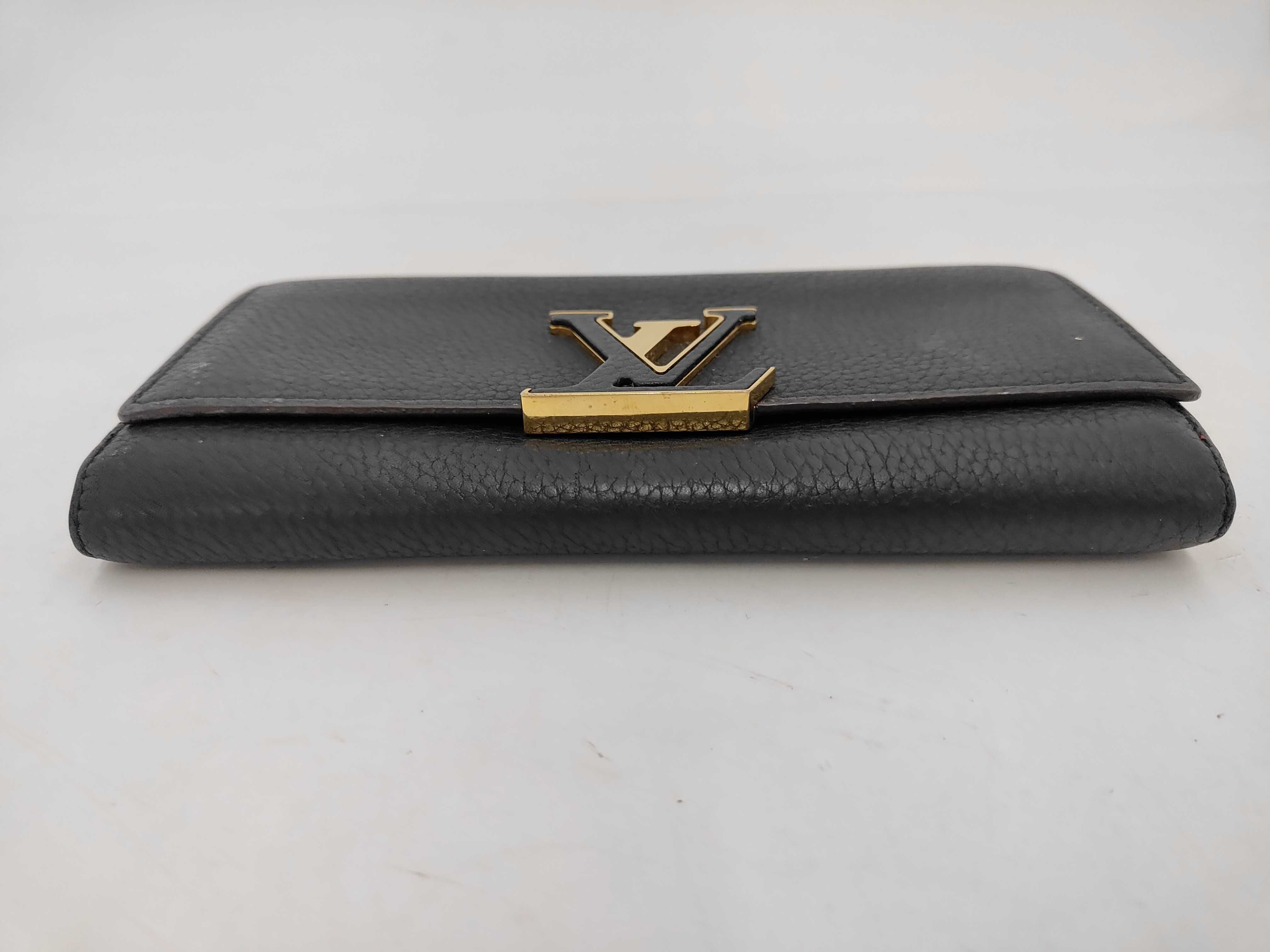M61248 Taurillon Leather Portefeuille Capucines Noir Wallet — view 3