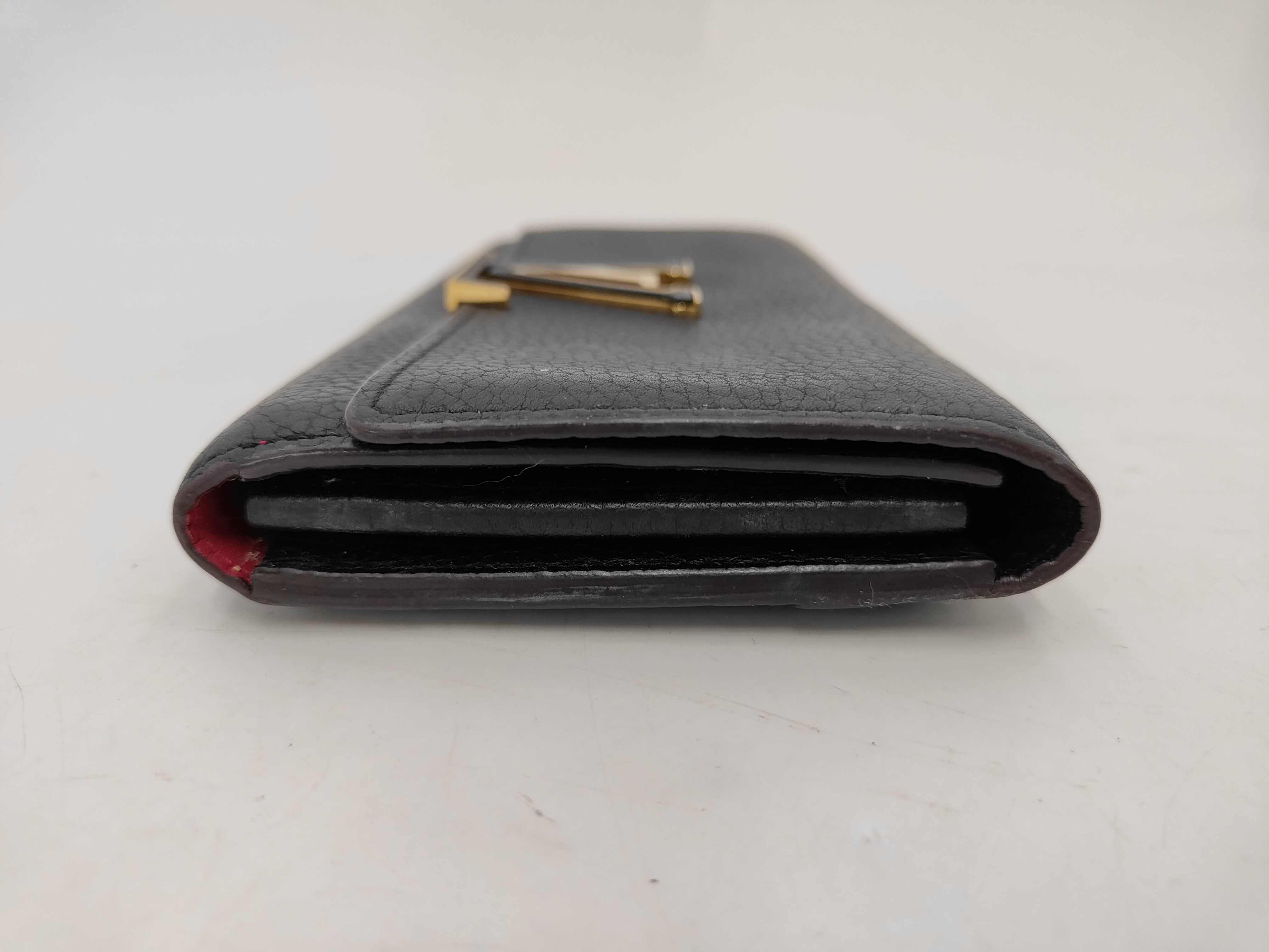 M61248 Taurillon Leather Portefeuille Capucines Noir Wallet — view 4