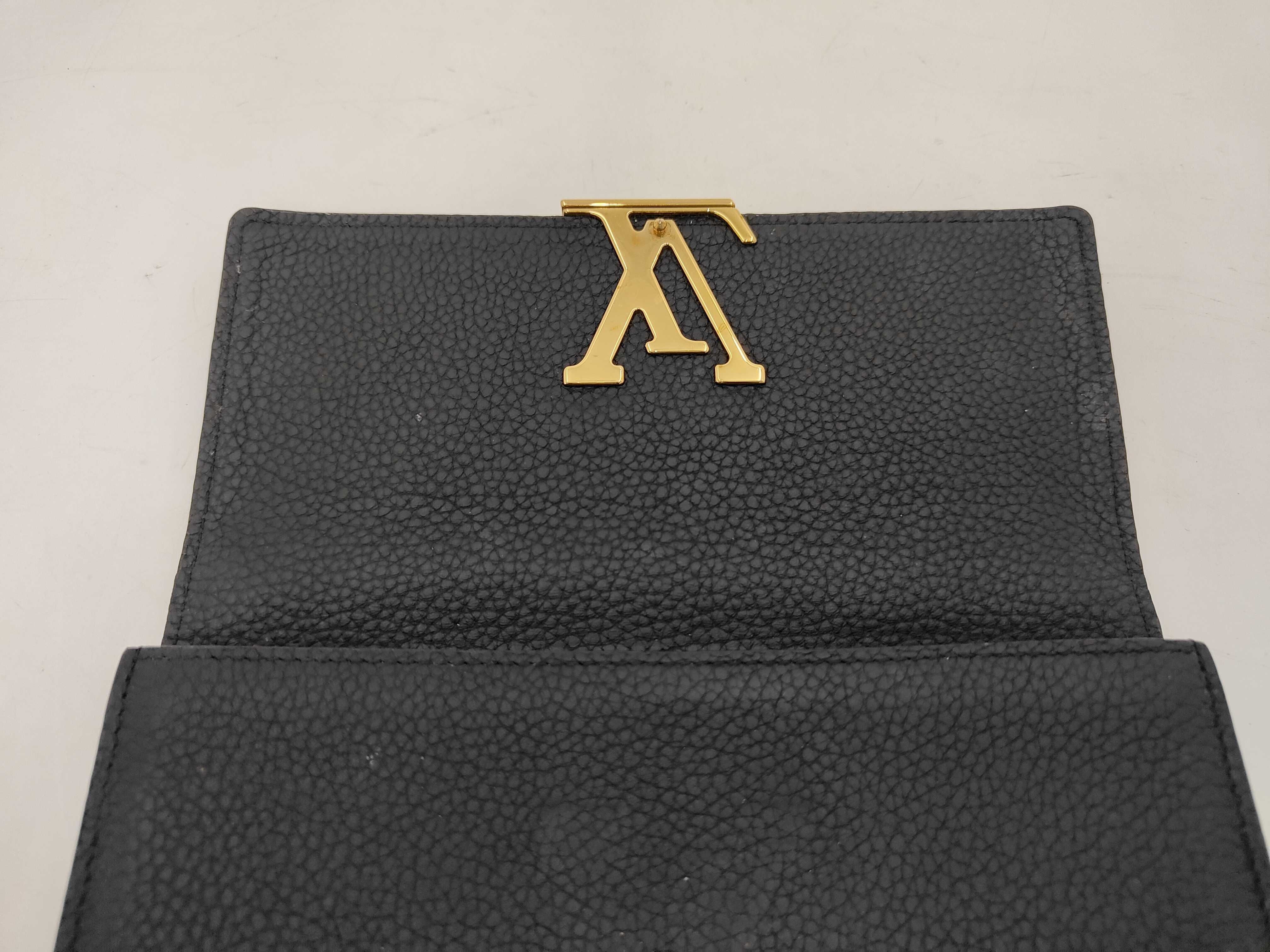 M61248 Taurillon Leather Portefeuille Capucines Noir Wallet — view 8