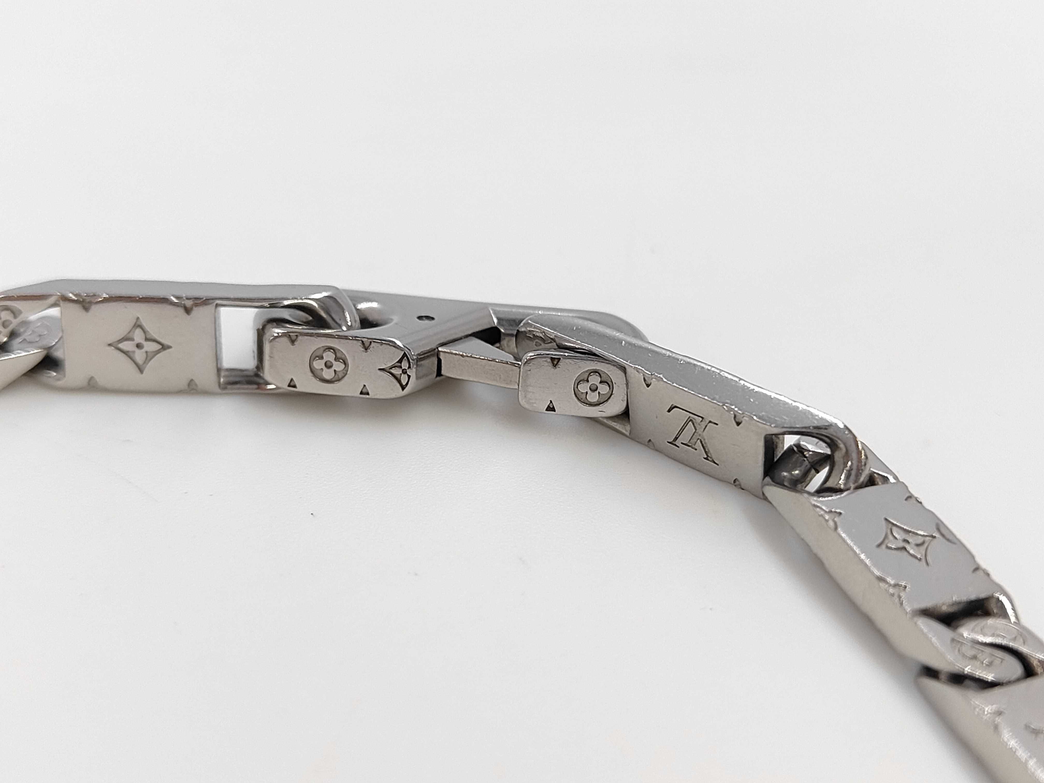Monogram Tie-Up Silver Necklace — view 4