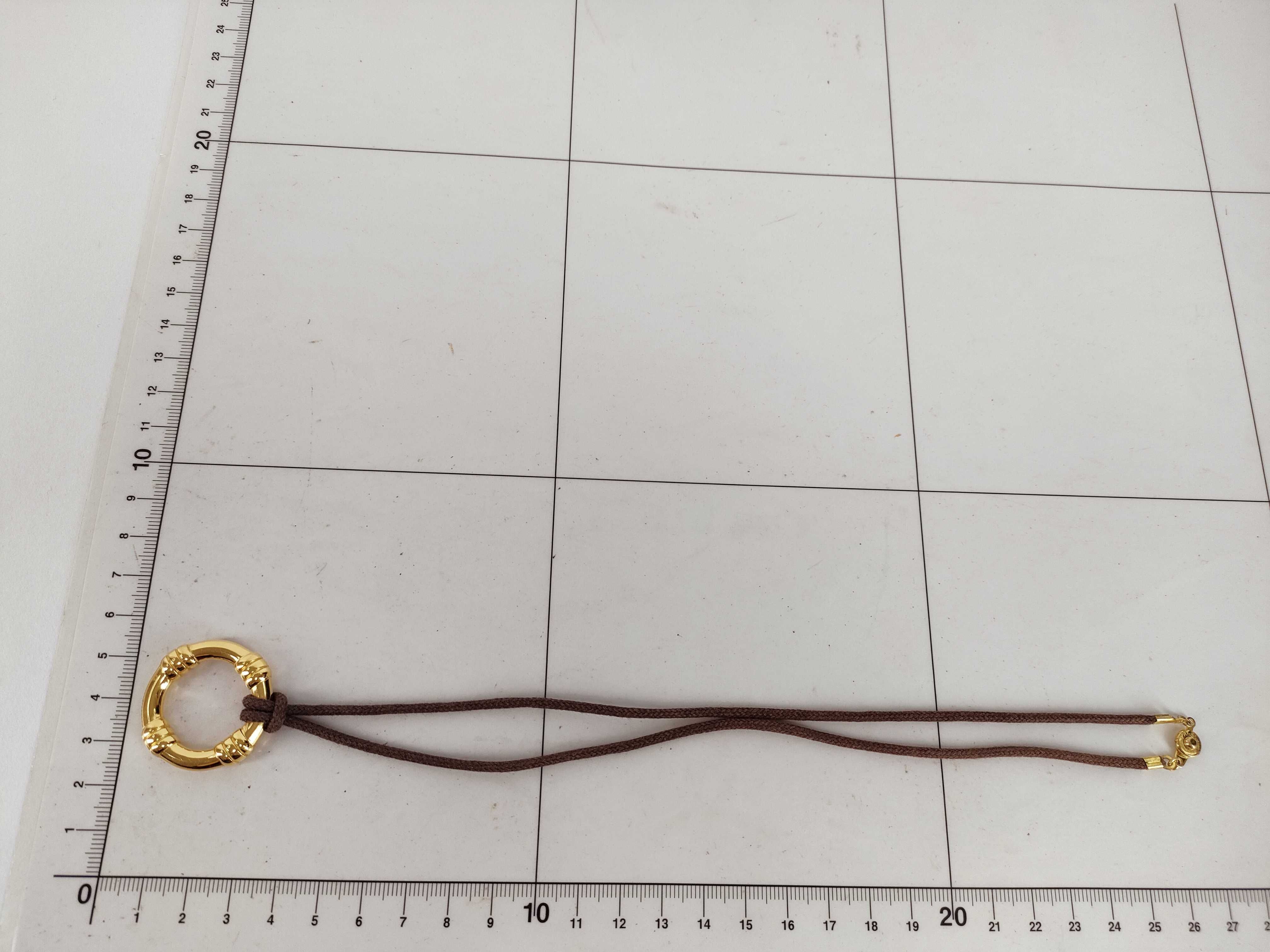 choker necklace, ring-shaped, gold and brown necklace — view 11