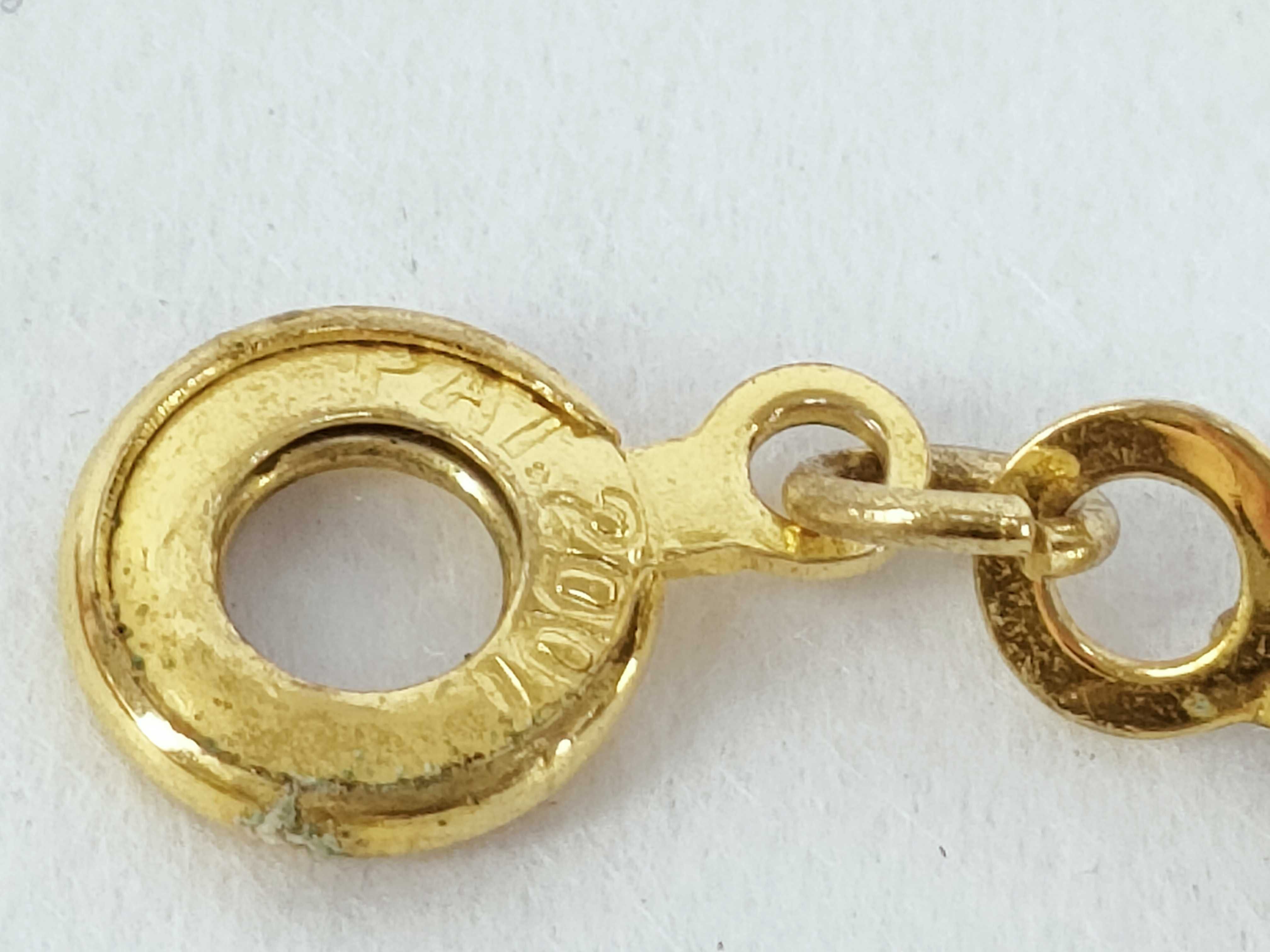 choker necklace, ring-shaped, gold and brown necklace — view 8