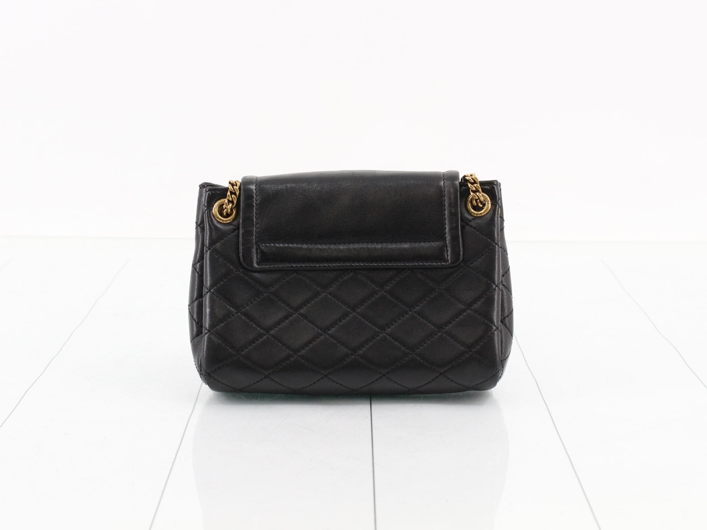 leather chain shoulder bag — view 2