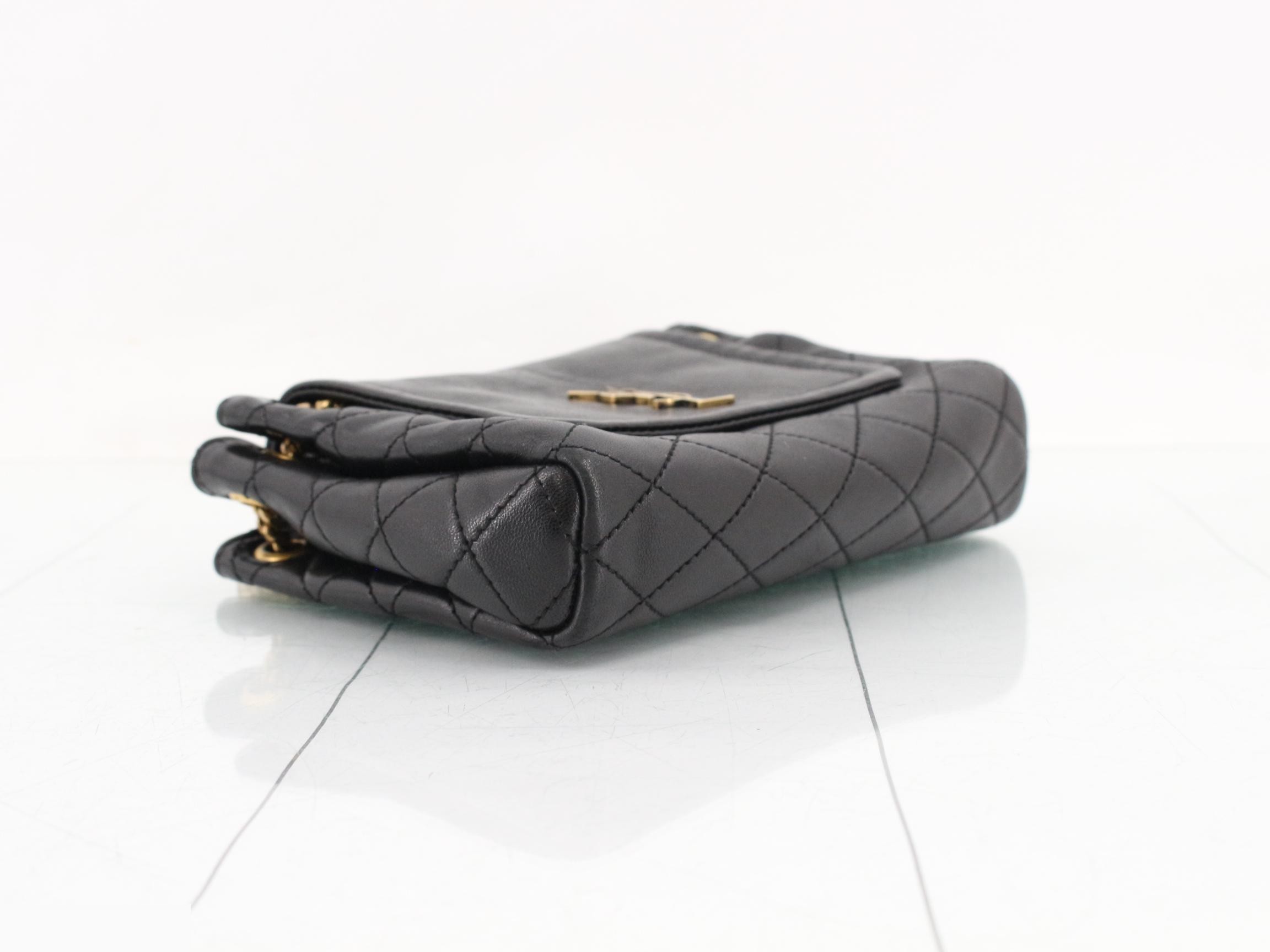 leather chain shoulder bag — view 5