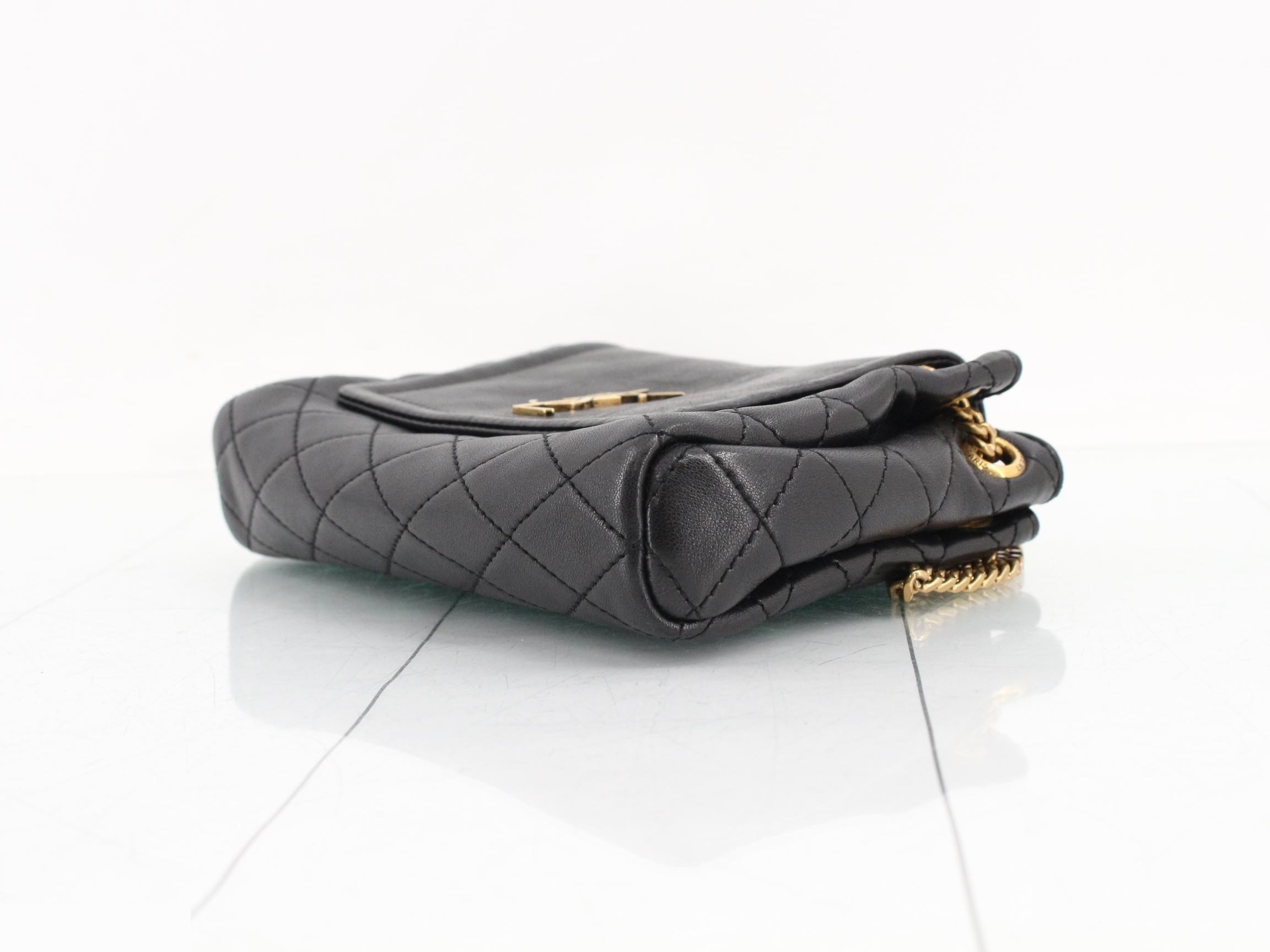 leather chain shoulder bag — view 6