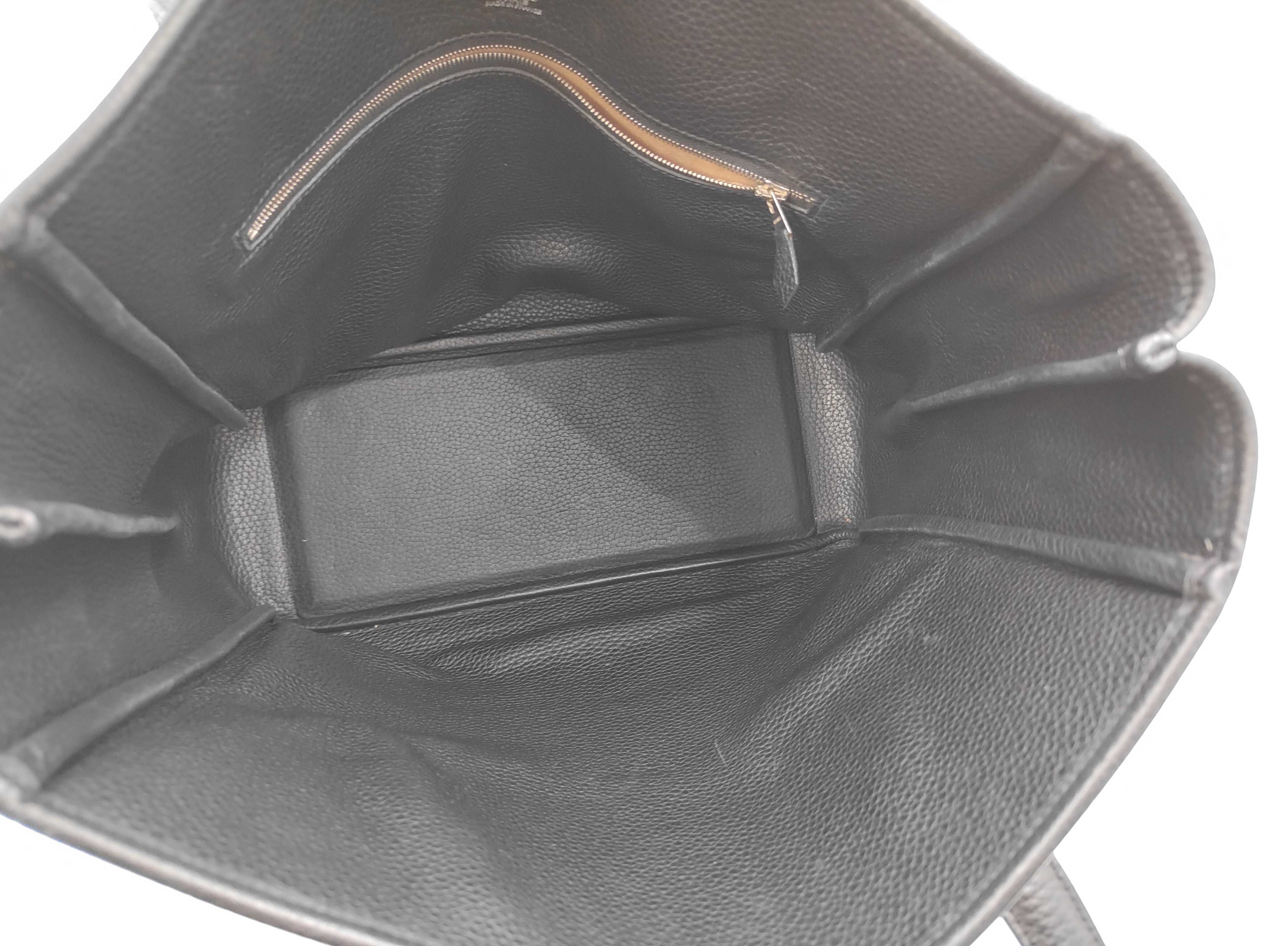 Victoria Cabas 32 Black Taurillon Leather Tote Bag ( J Stamp) — view 9