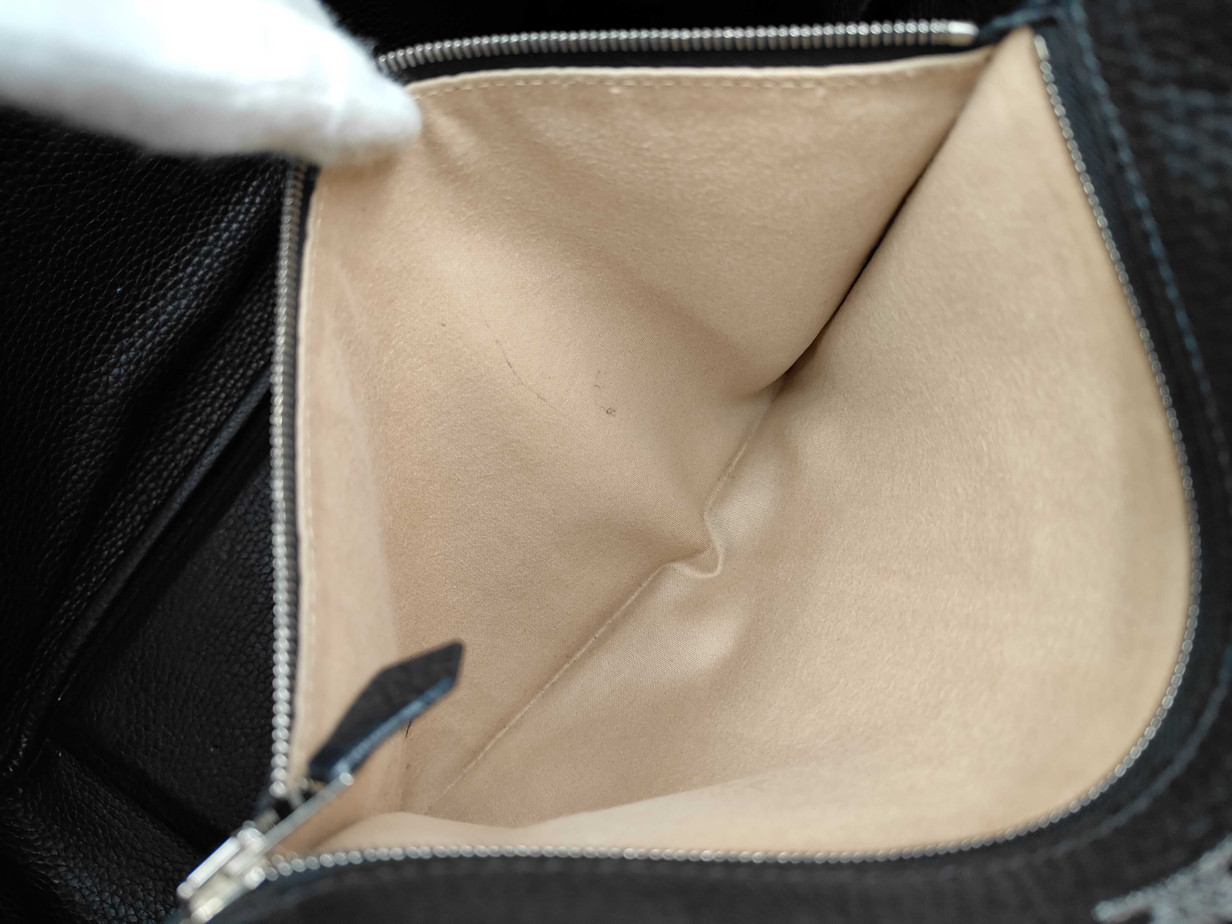 Victoria Cabas 32 Black Taurillon Leather Tote Bag ( J Stamp) — view 10