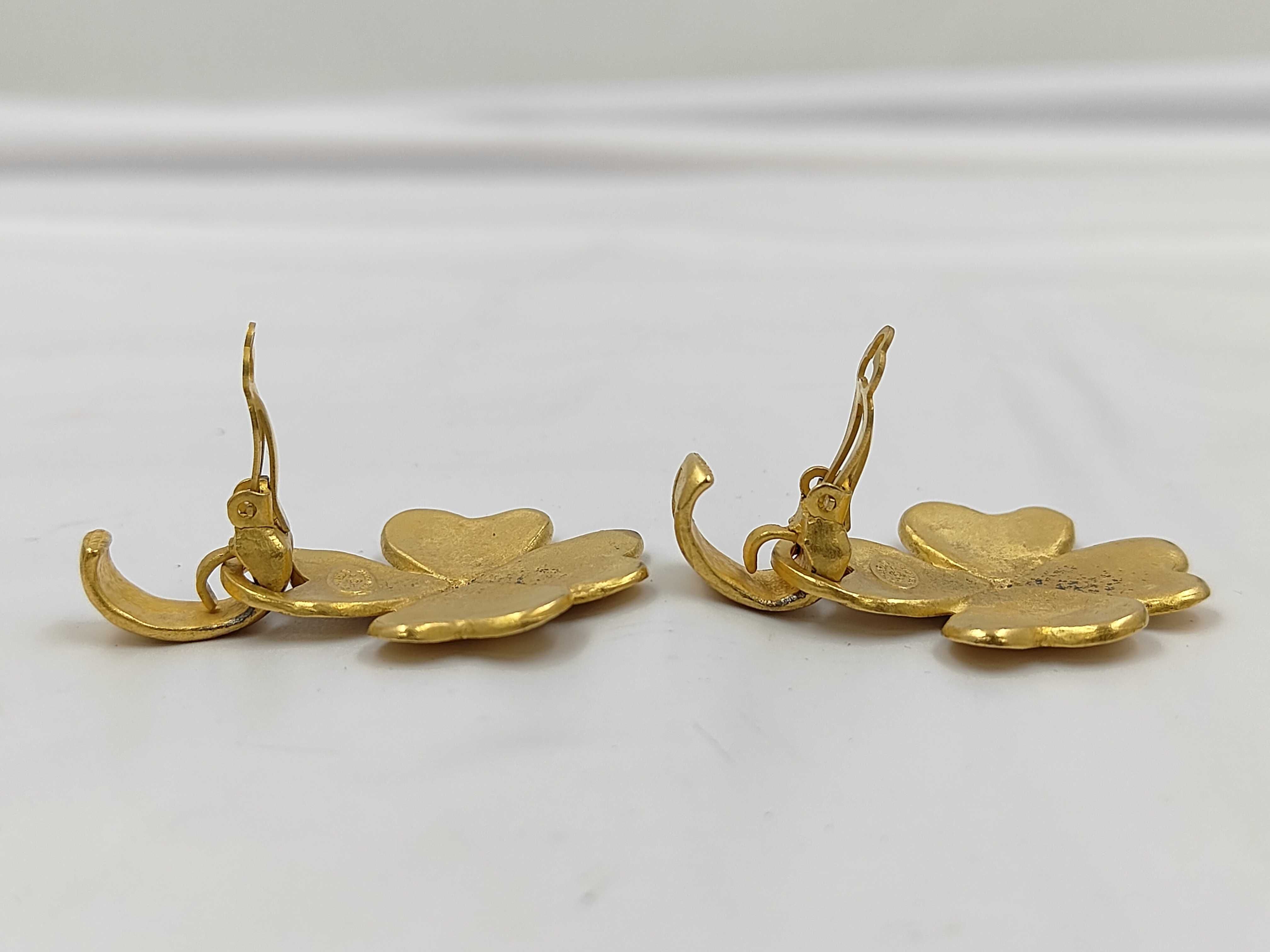 Coco Mark Clover Brooch Earrings — view 4