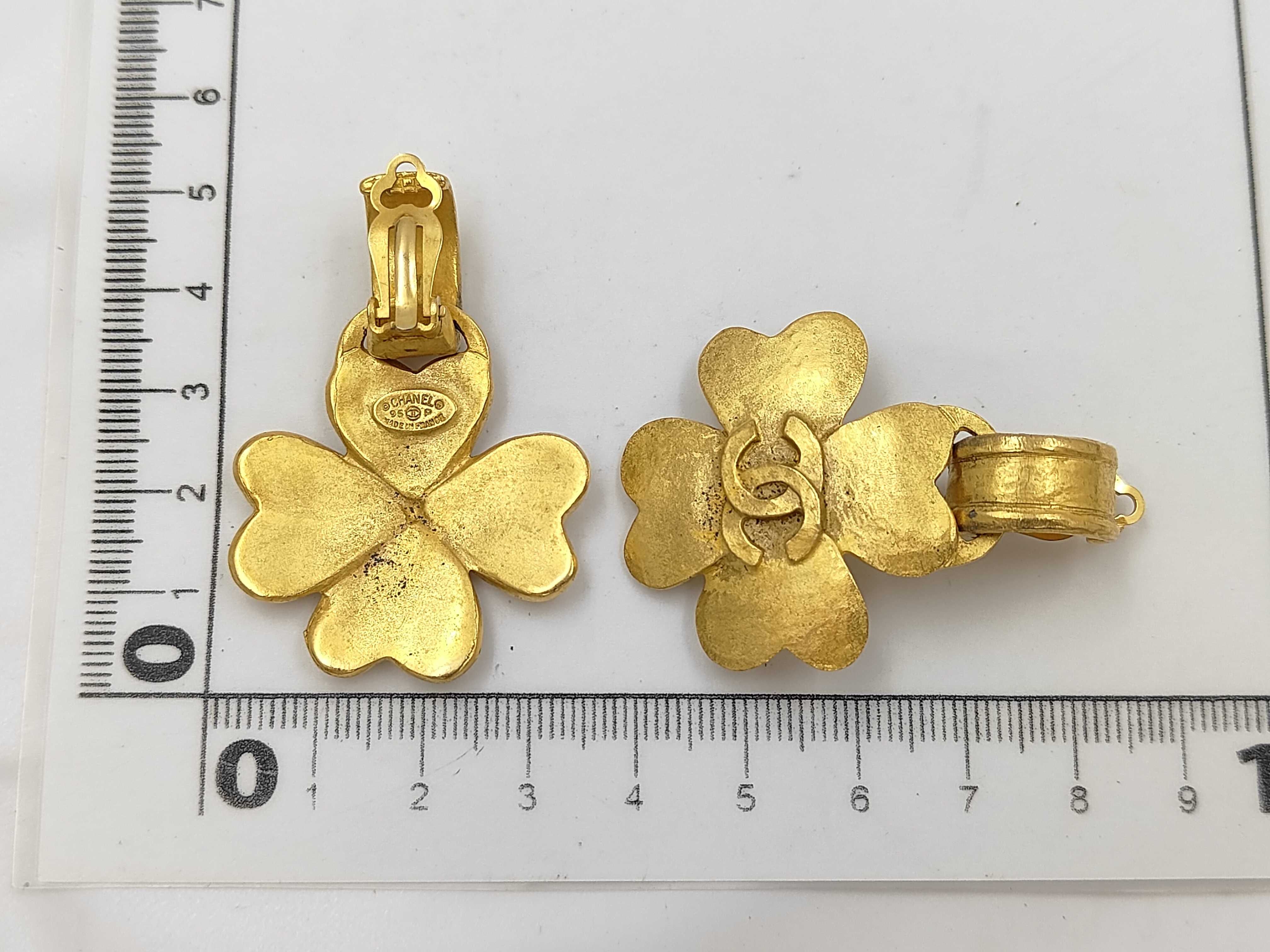 Coco Mark Clover Brooch Earrings — view 6