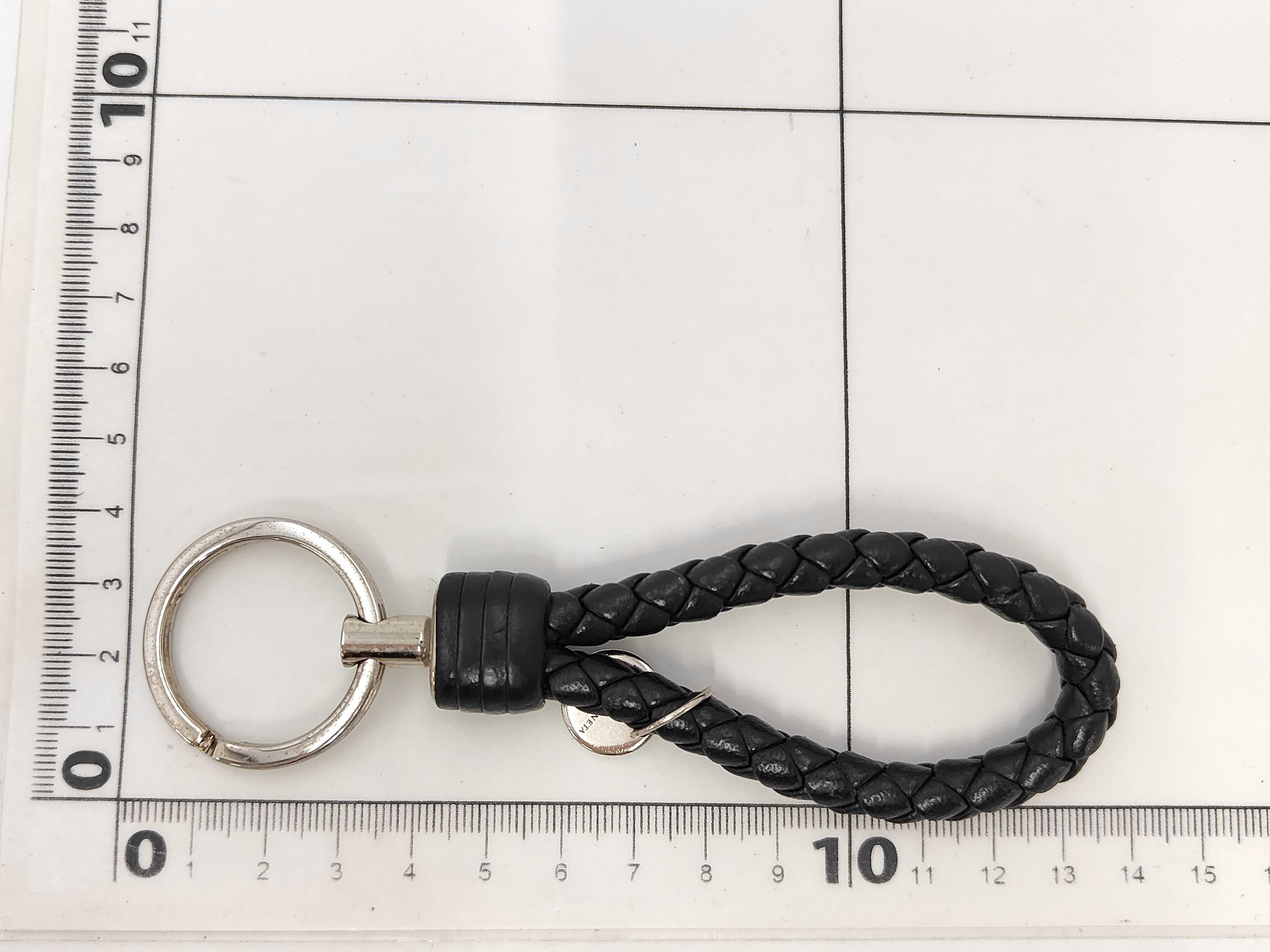 Intrecciato Black x Silver Keyring Key Case — view 5