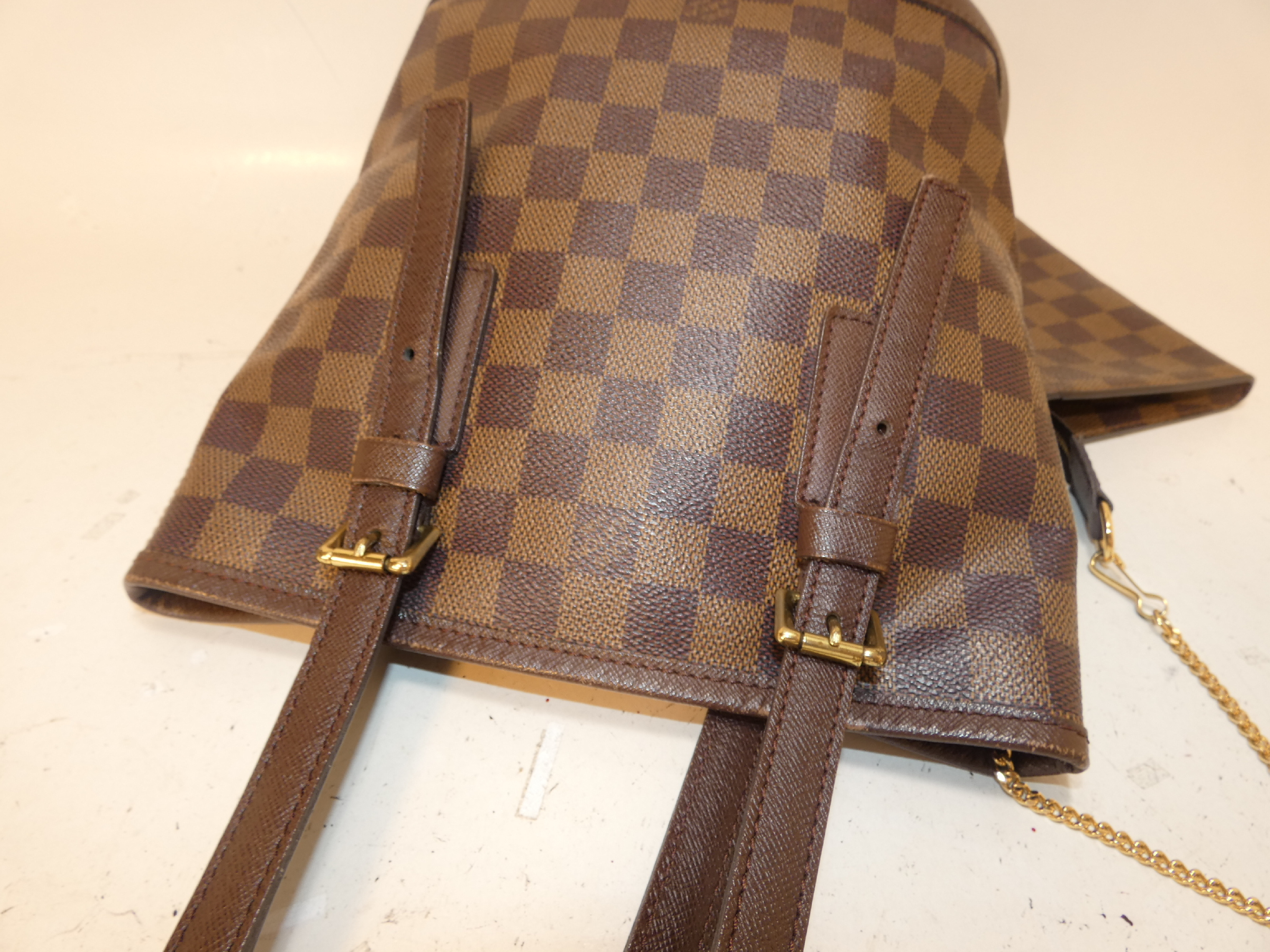 Mare Damier Hand Tote Bag with Pouch — view 3