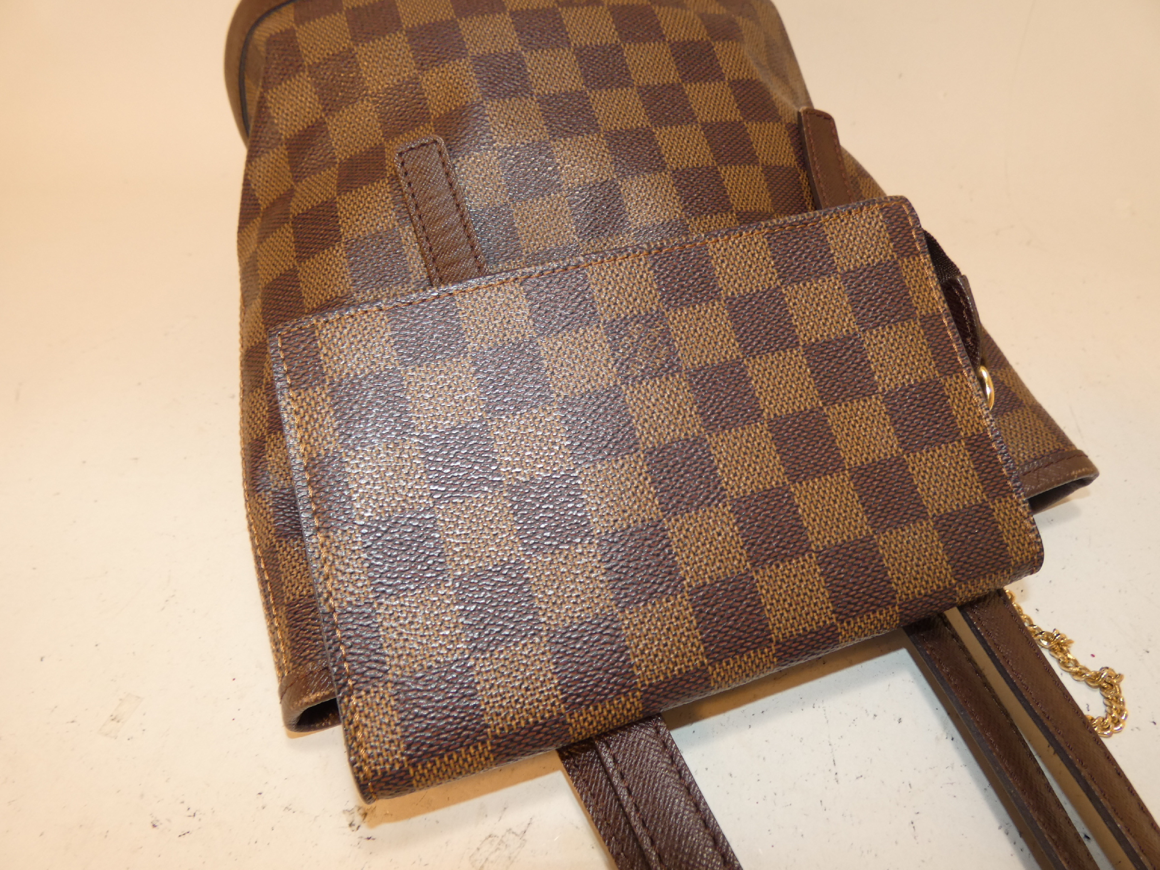 Mare Damier Hand Tote Bag with Pouch — view 9