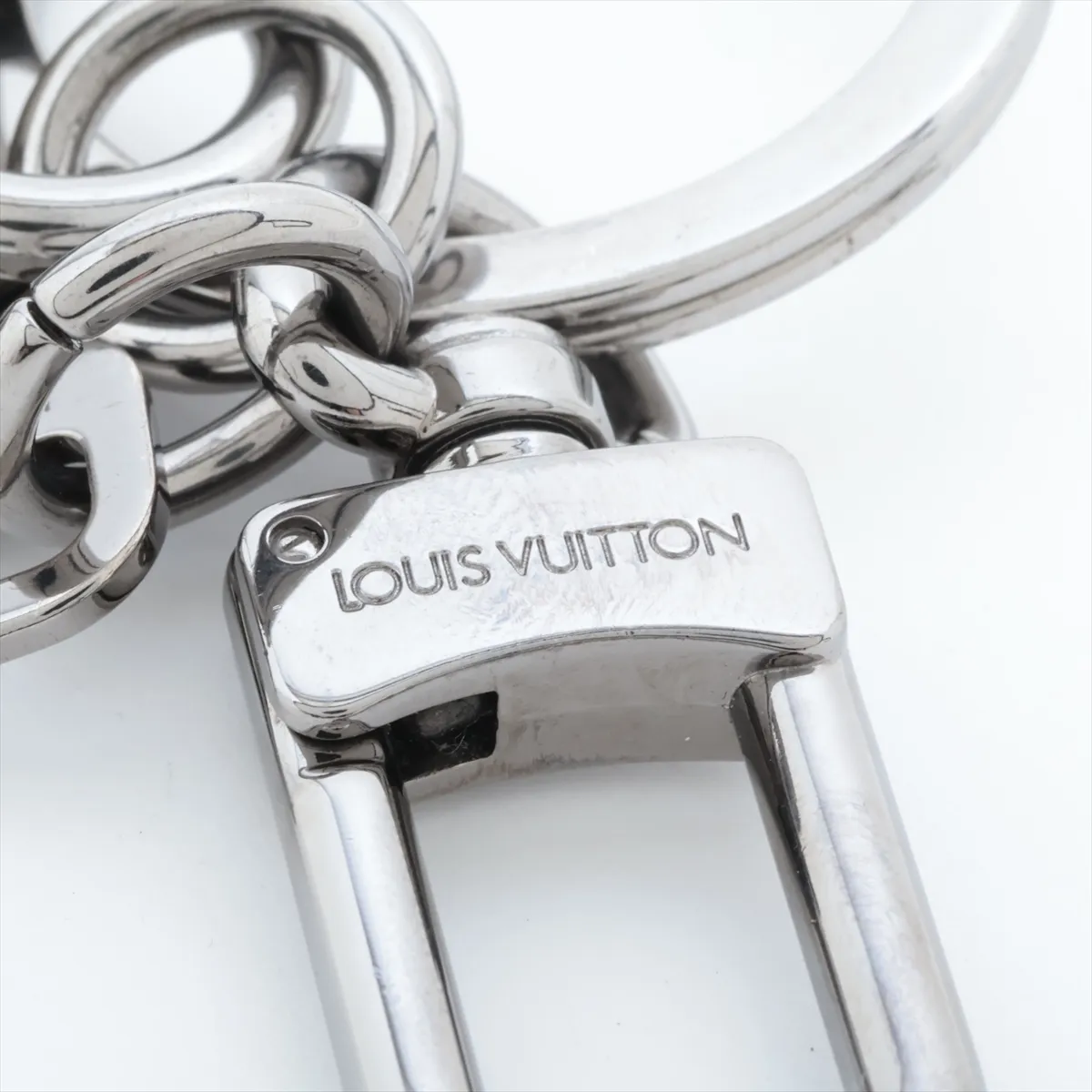 M00967 Keychain LV Lock DI1255 Charm Metal x PVC Silver — view 3