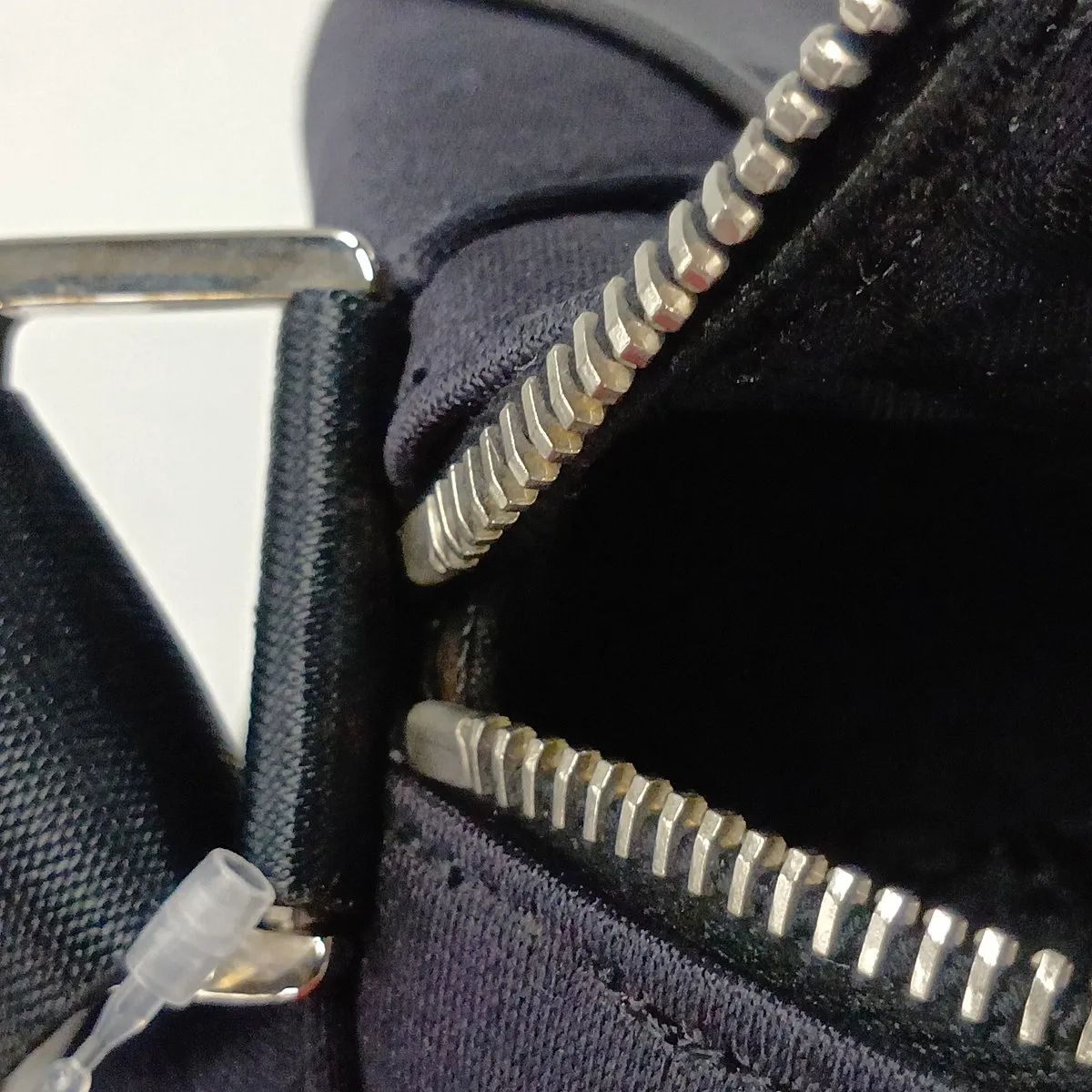 Hardcore Canvas x Leather Shoulder Bag, Navy — view 13