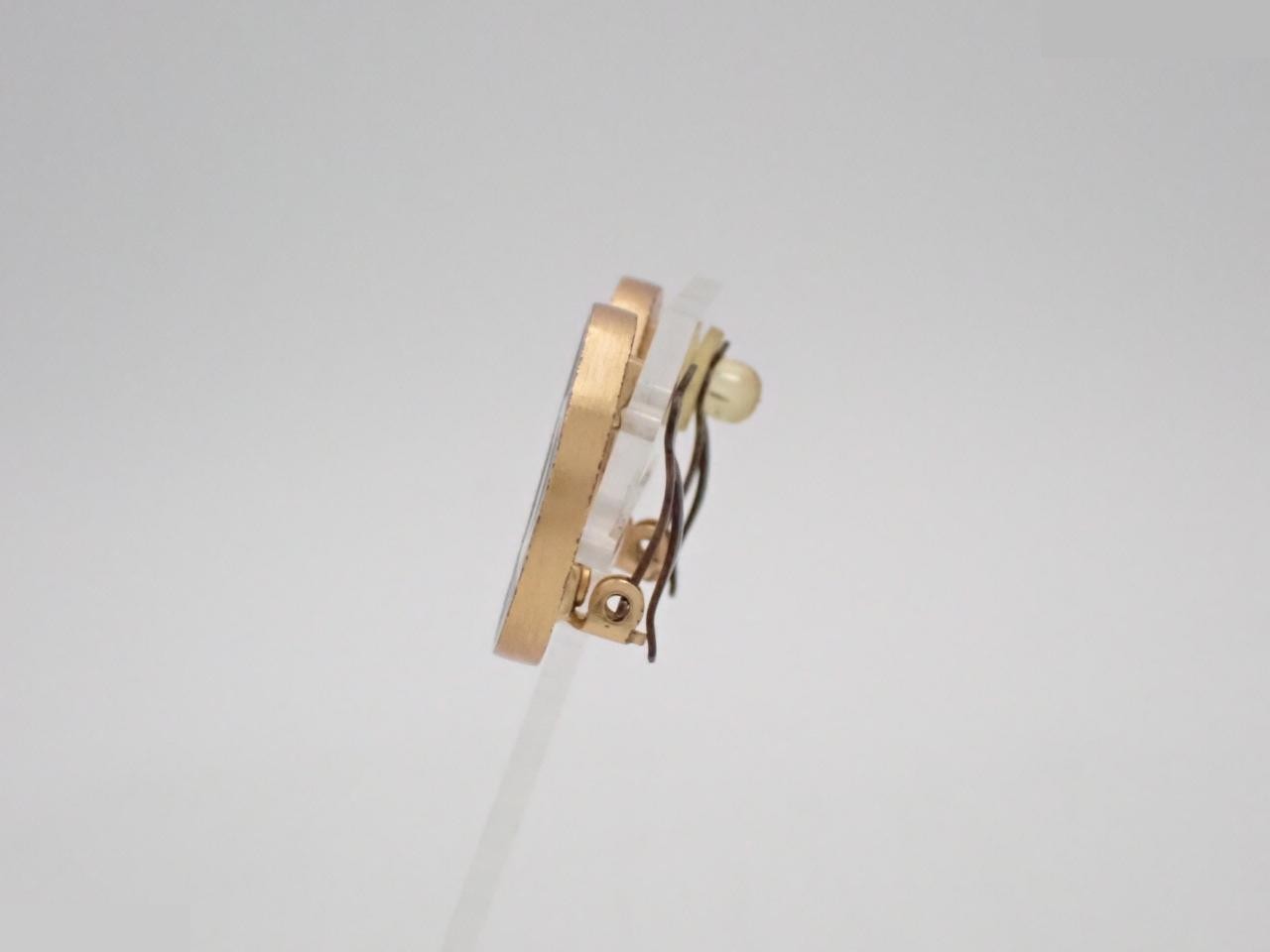 Earrings, Coco Mark, Circle, Black, Gold — view 3