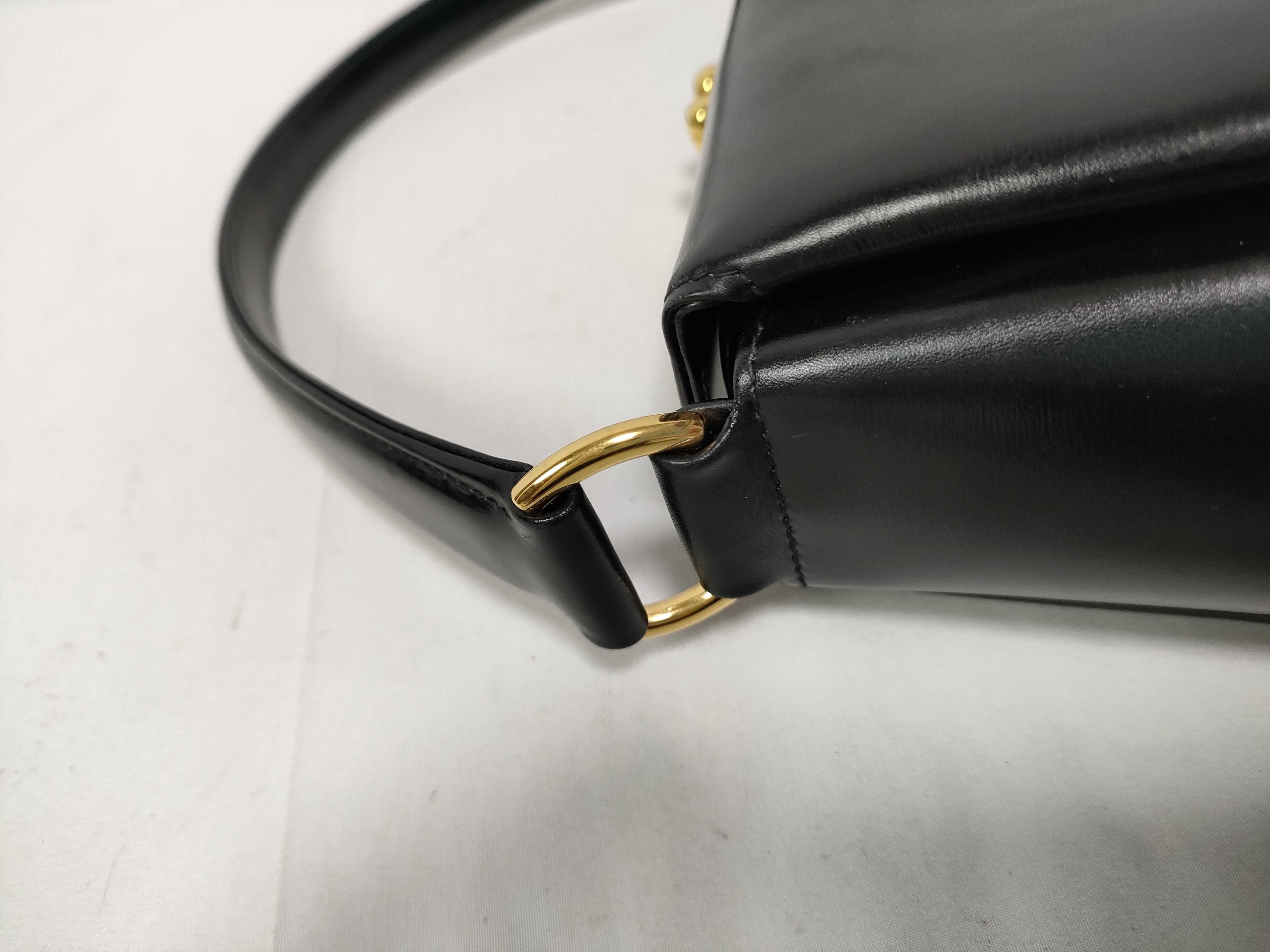 Calfskin Black with Gold Hardware Closure One-Shoulder Bag (000.2026.0269) — view 6