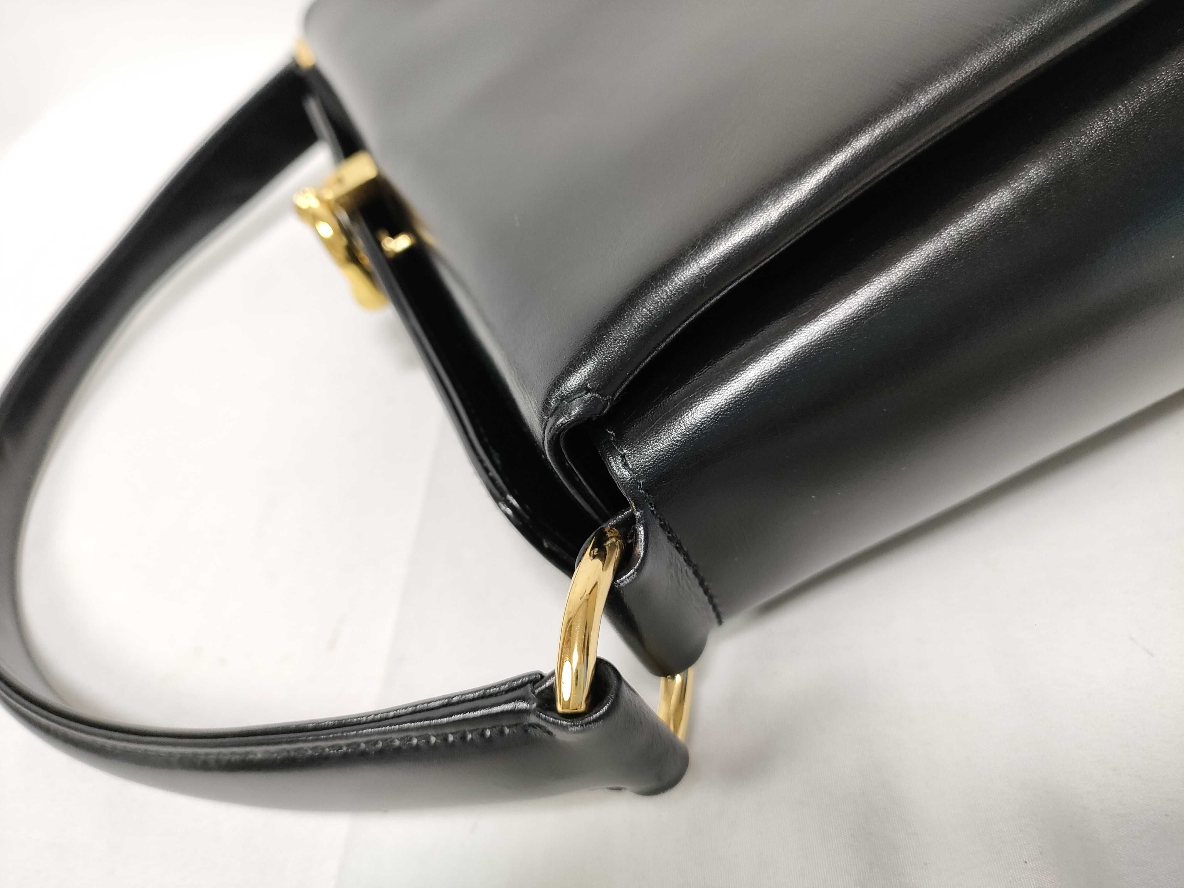 Calfskin Black with Gold Hardware Closure One-Shoulder Bag (000.2026.0269) — view 10