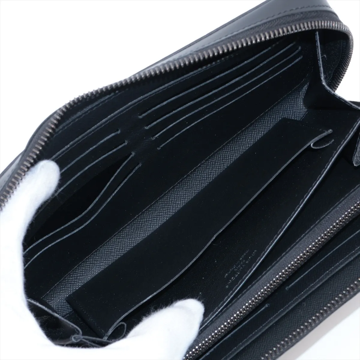 Monogram Eclipse Zippy XL M61698 Black Round Zip Wallet (RFID detected) — view 5