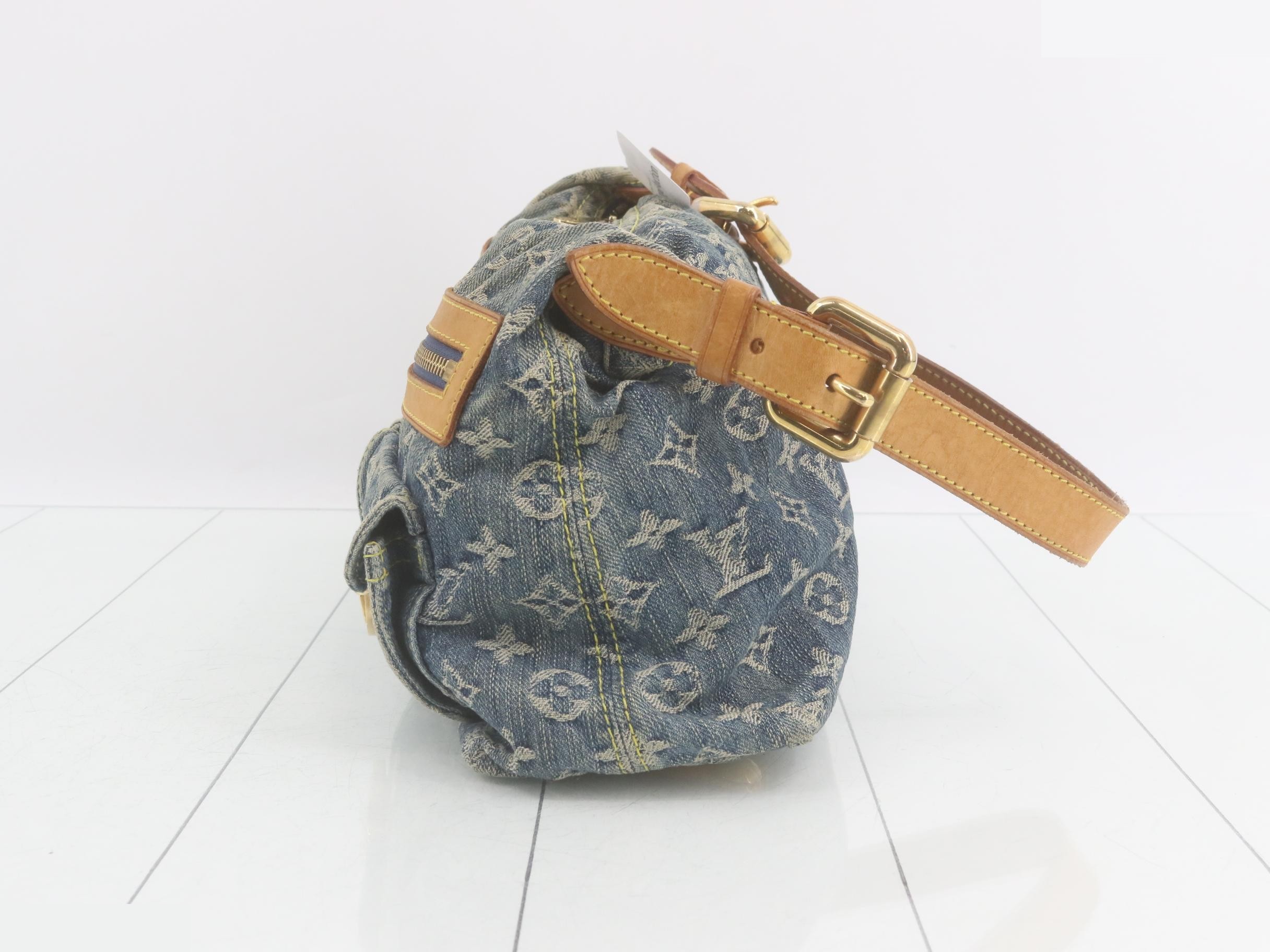 Baggy Denim Monogram Handbag — view 3