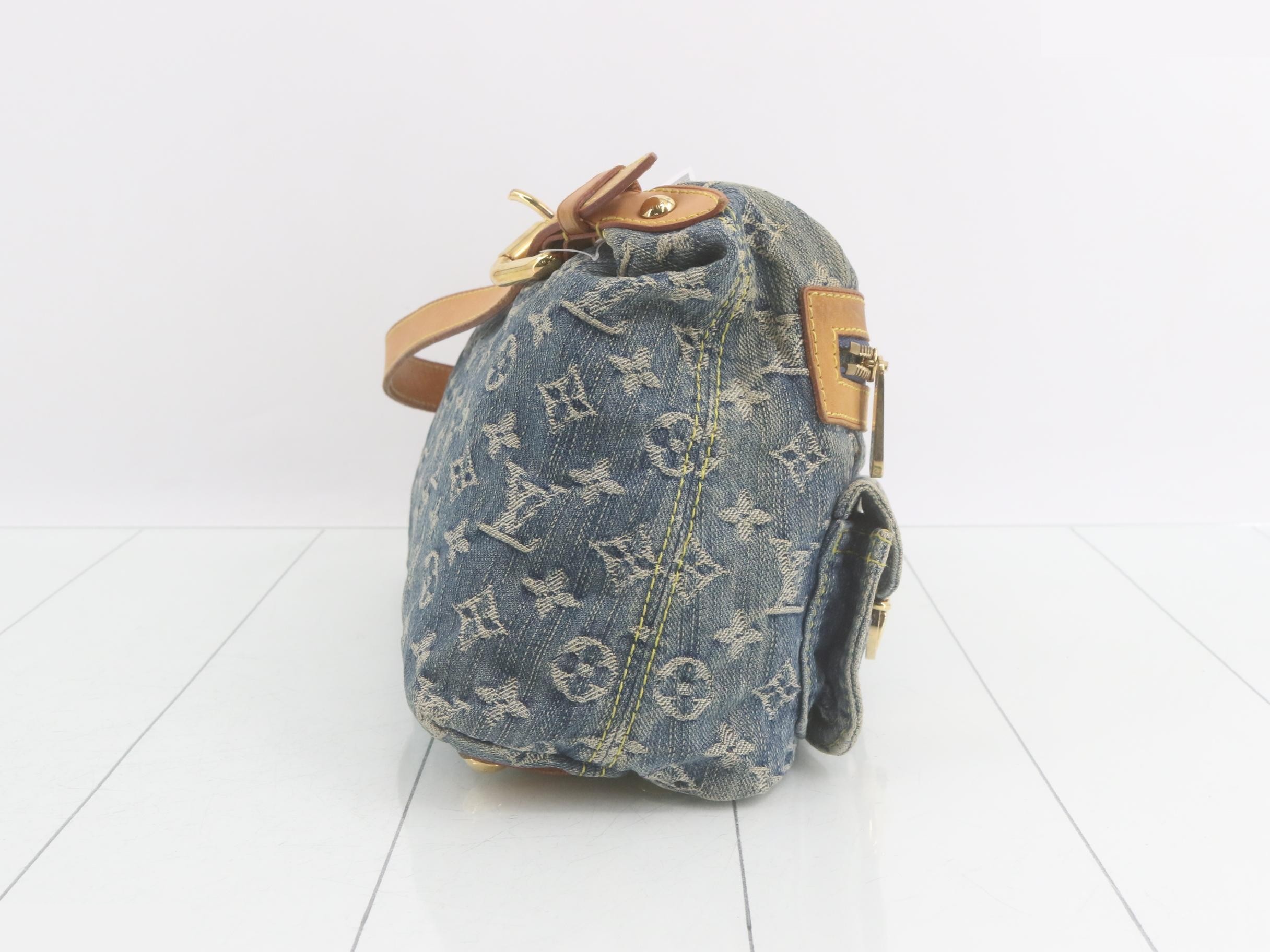 Baggy Denim Monogram Handbag — view 4