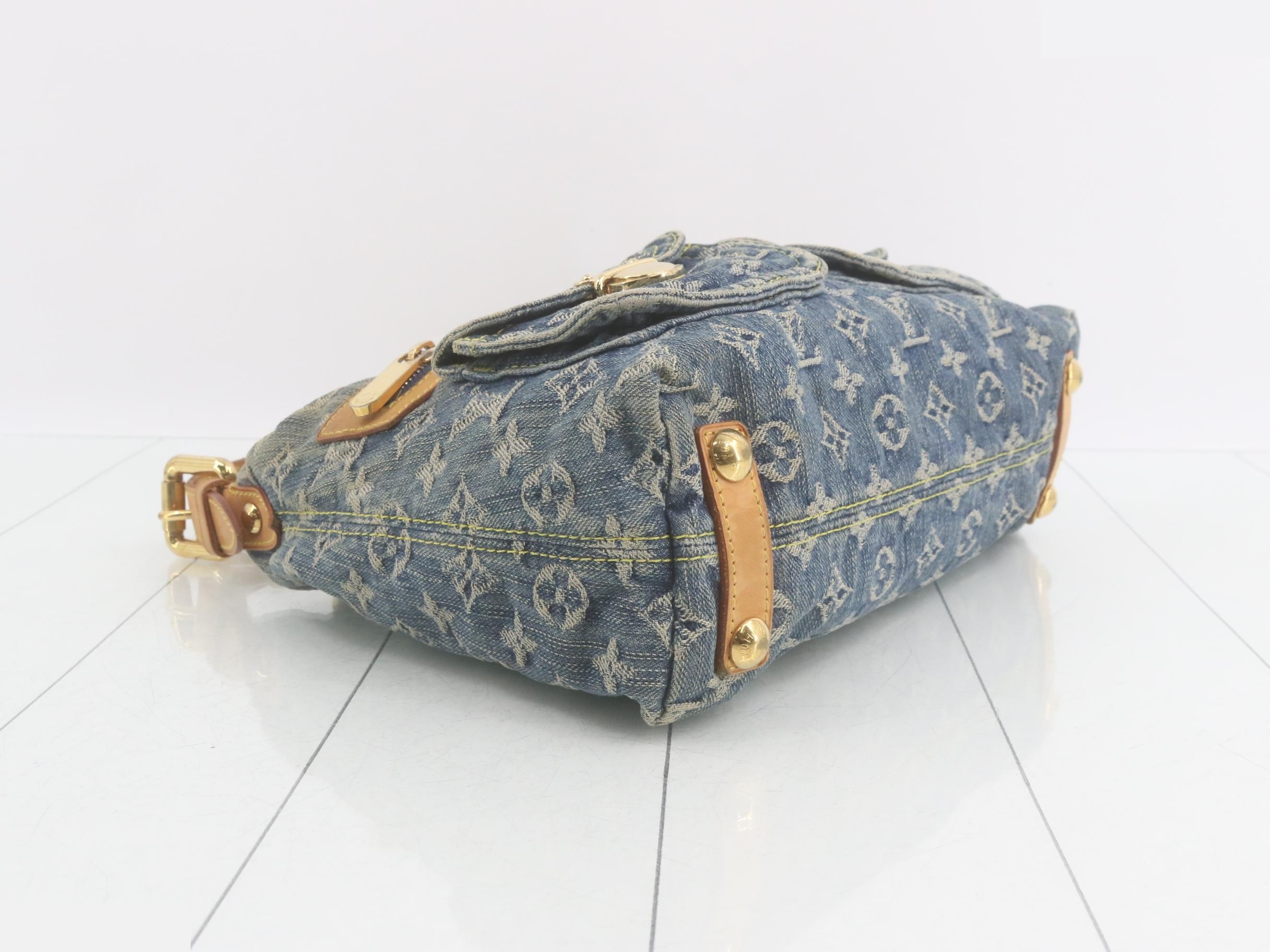 Baggy Denim Monogram Handbag — view 5