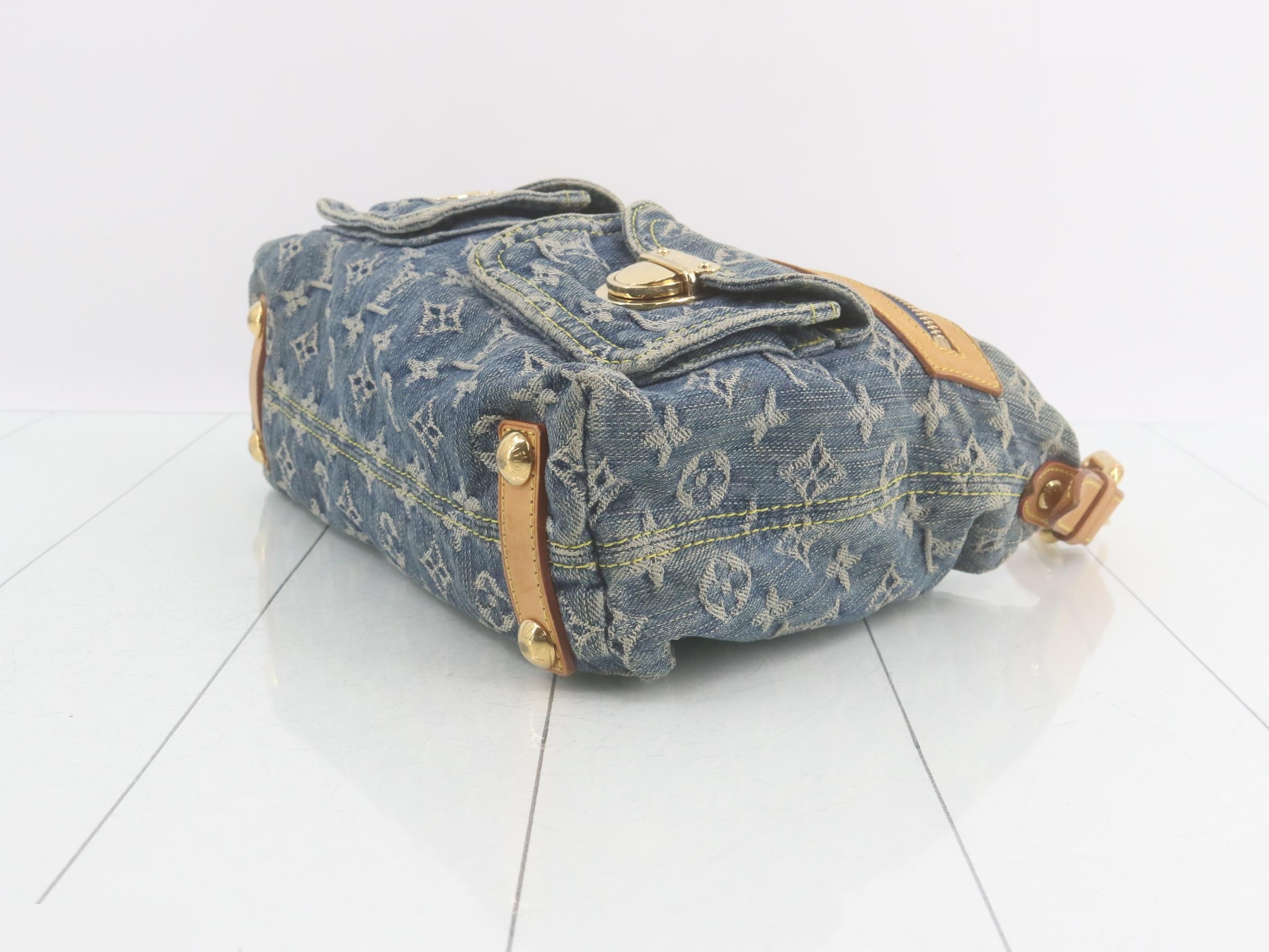 Baggy Denim Monogram Handbag — view 6