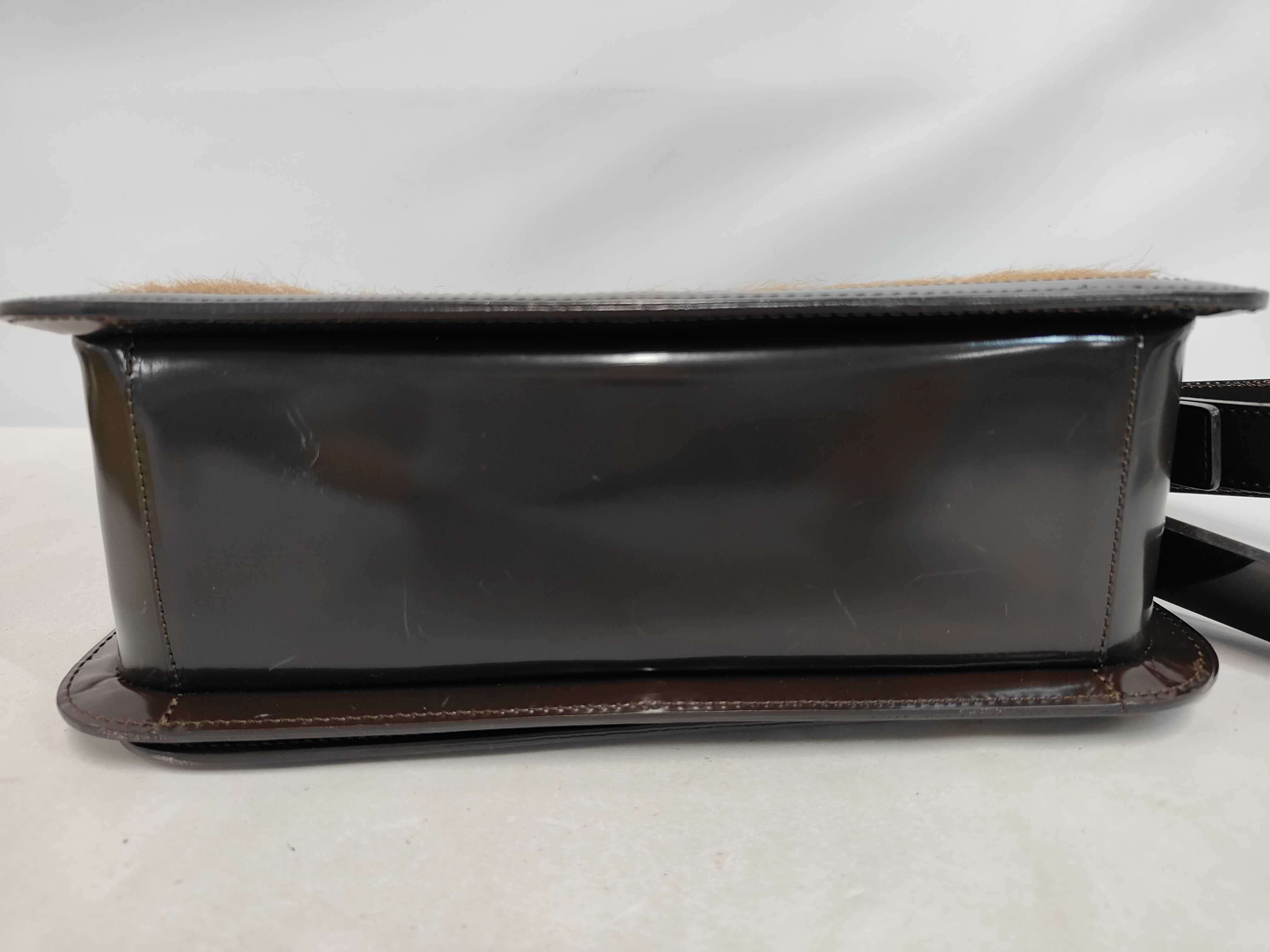 shoulder bag, calfskin fur shoulder bag — view 4