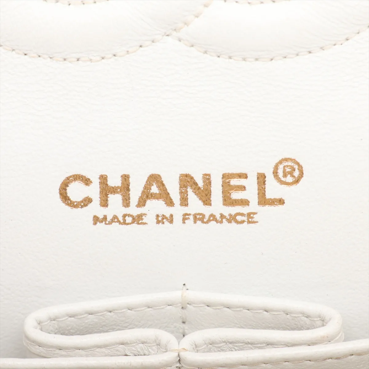 Matelassé 25 Lambskin Double Flap Double Chain Bag, White with Gold Hardware, 6292354, Series 6, A01112 — view 11
