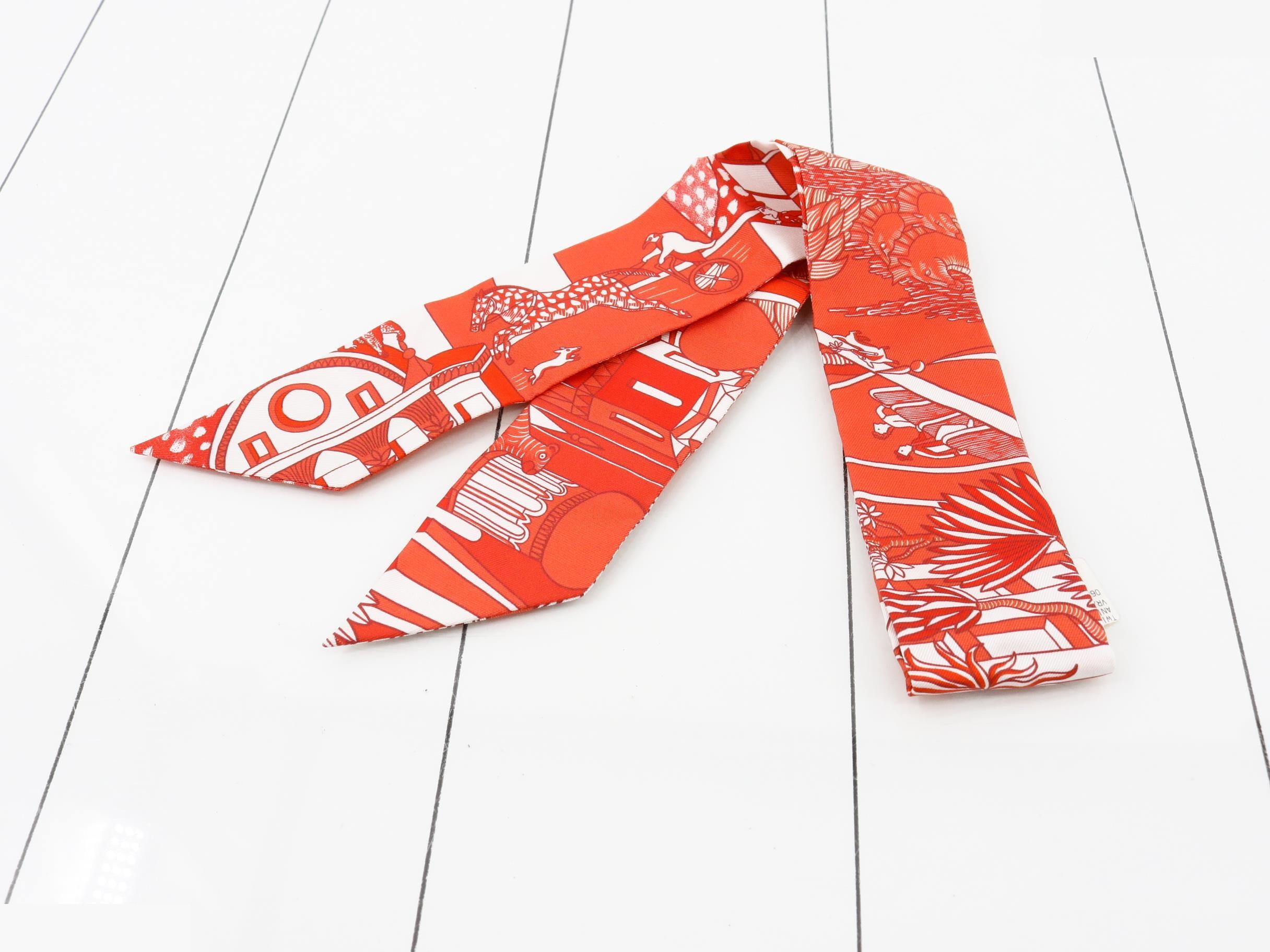 Animapolis Silk Twilly Scarf — view 2