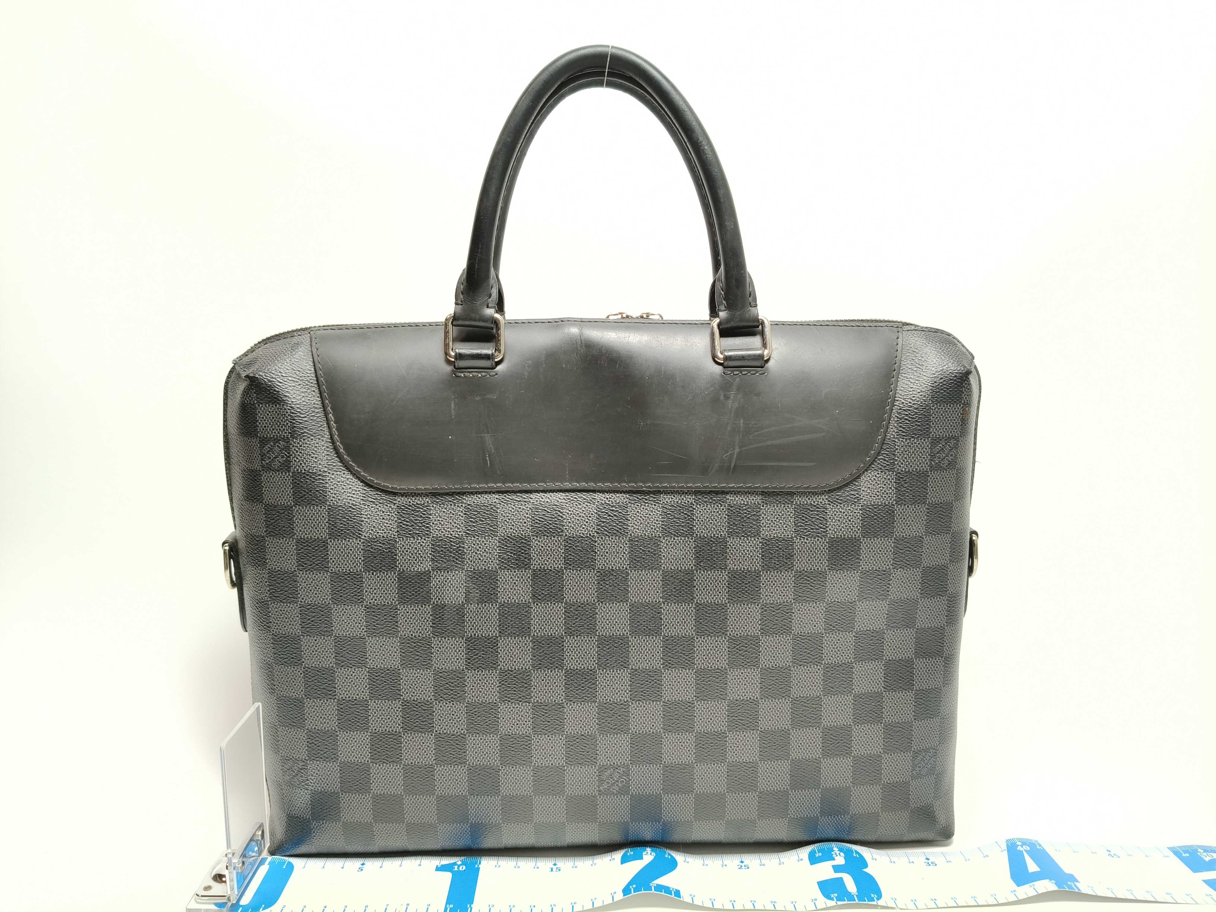 Damier Graphite Porte Documents Jour NM N48260 CA1168 Black Business Bag — view 2
