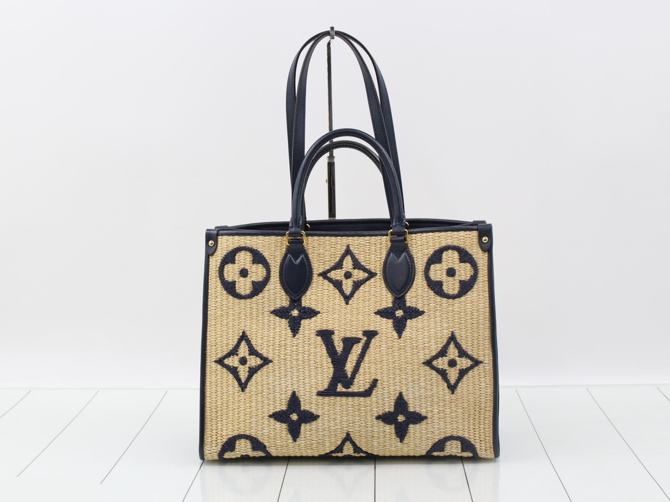 Monogram Raffia OnTheGo MM 2-Way Tote Bag — view 2