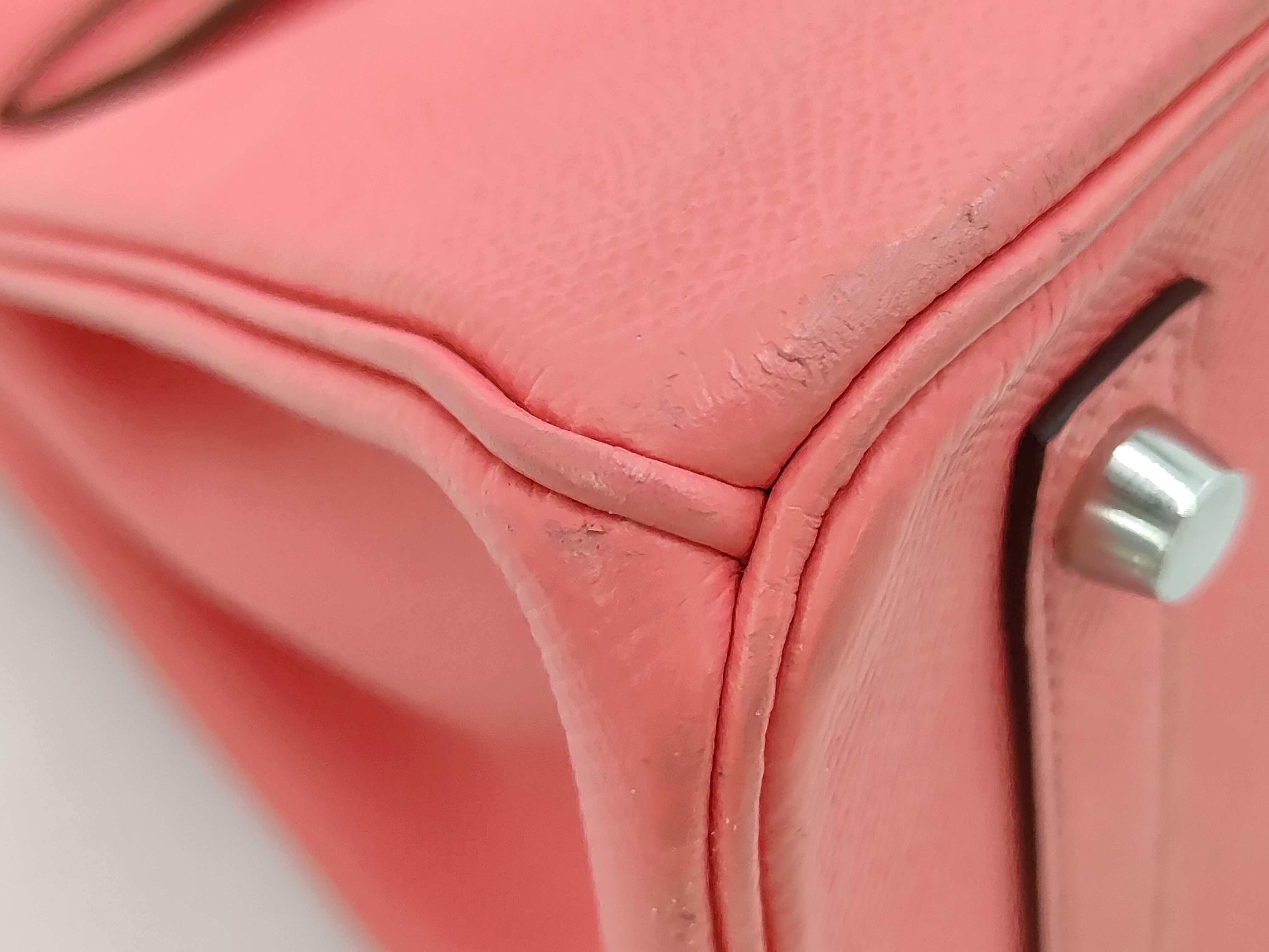 Birkin 30 Epsom leather, silver hardware, D color, pinkish handbag — view 4