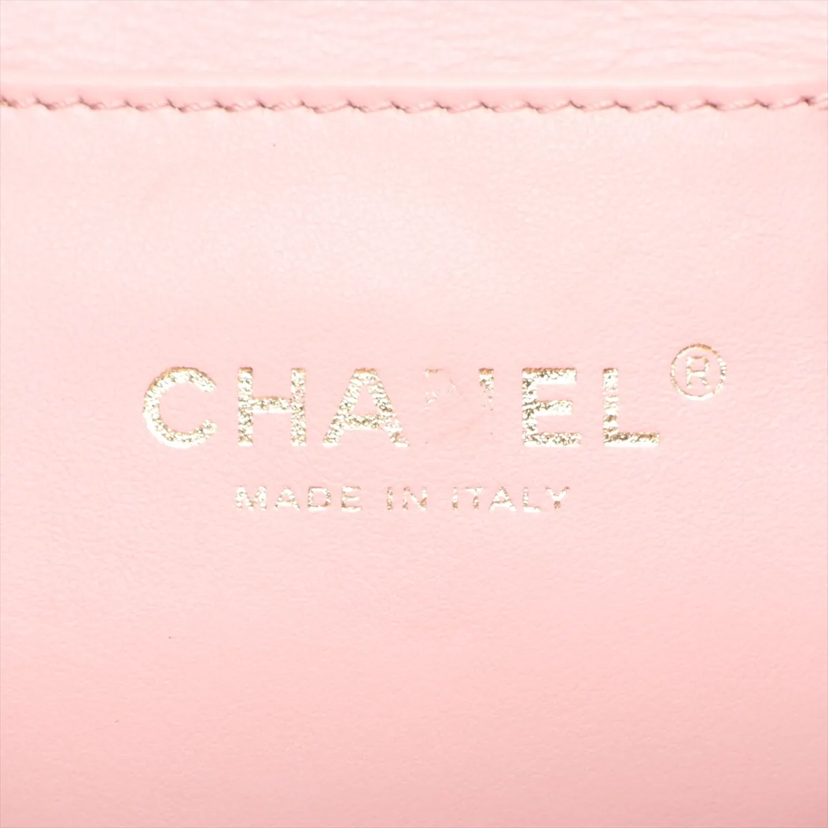 Matelassé Lambskin Chain Backpack, Pink with Gold Hardware, H33U5U1H, Random Plate — view 8