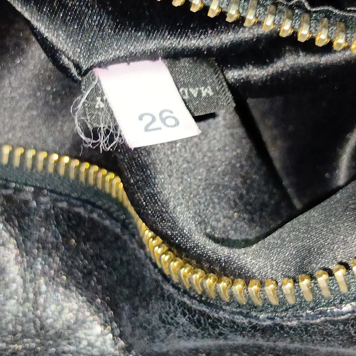 Side Ribbon Leather 2-Way Handbag, Black — view 15