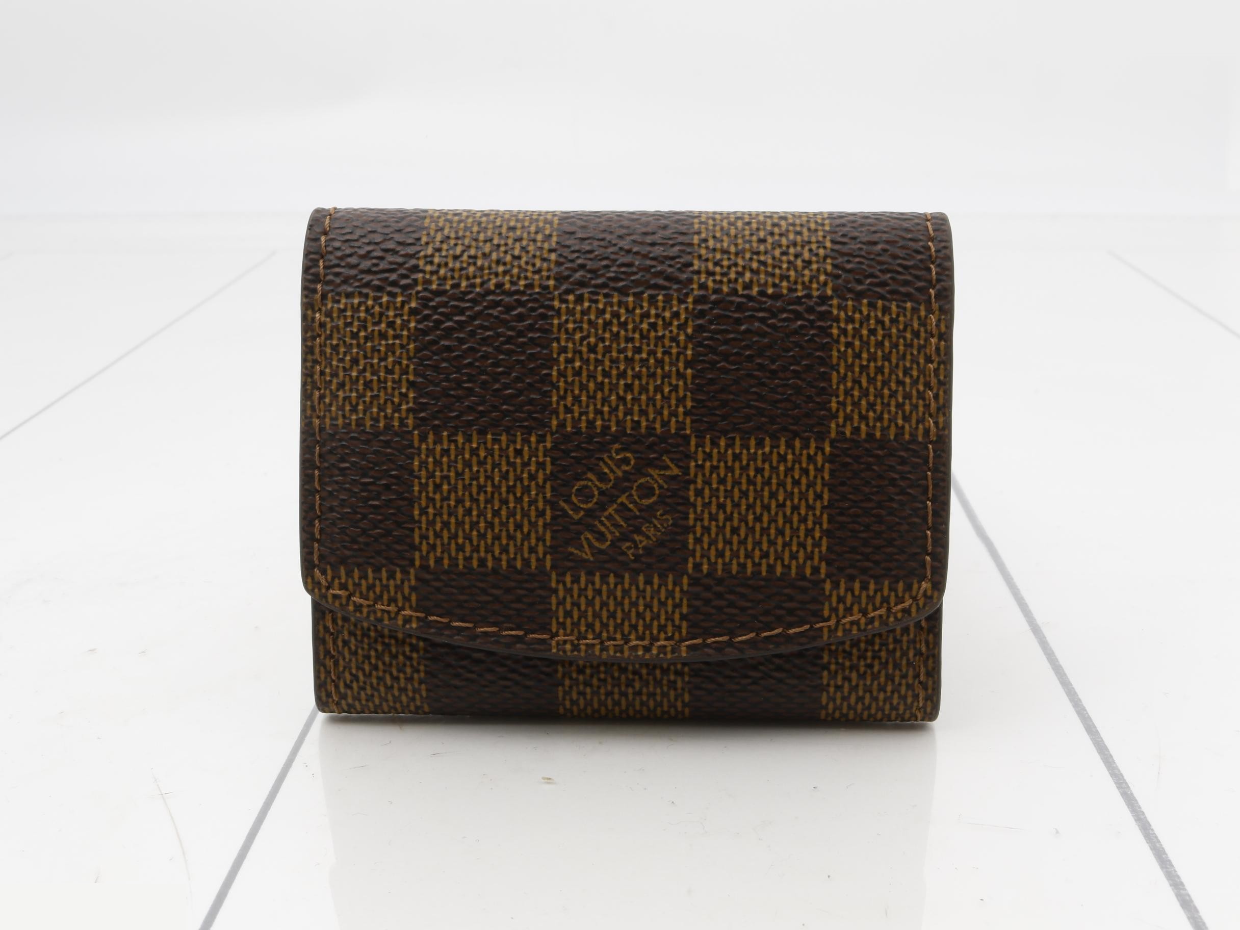 Damier Ebene Small Pouch Cufflink Case