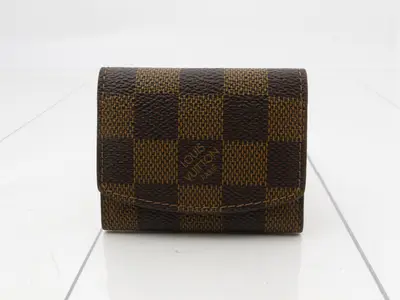 Damier Ebene Small Pouch Cufflink Case