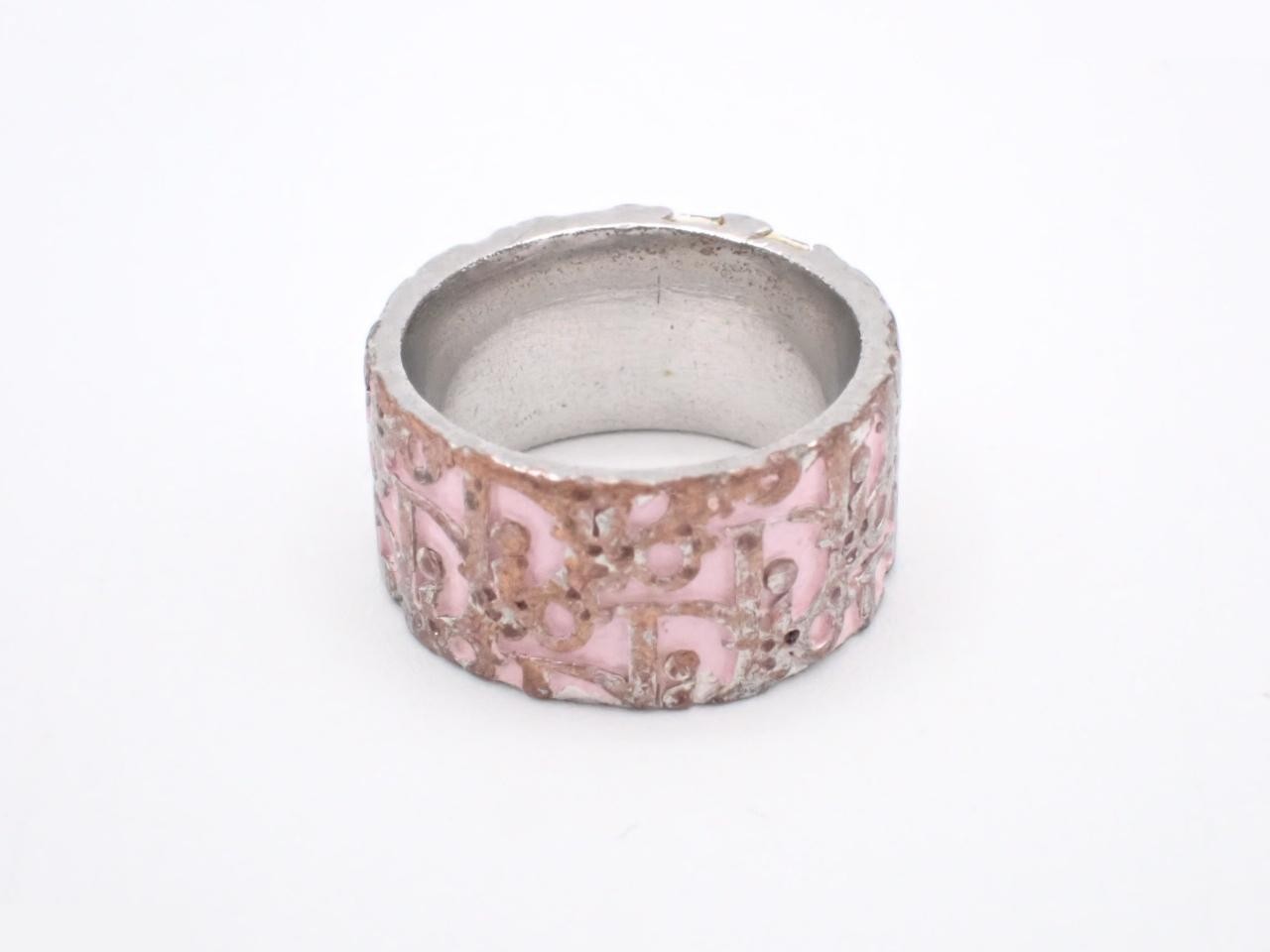 ring, Trotter pattern, engraved size 7, actual size #14.5 — view 2