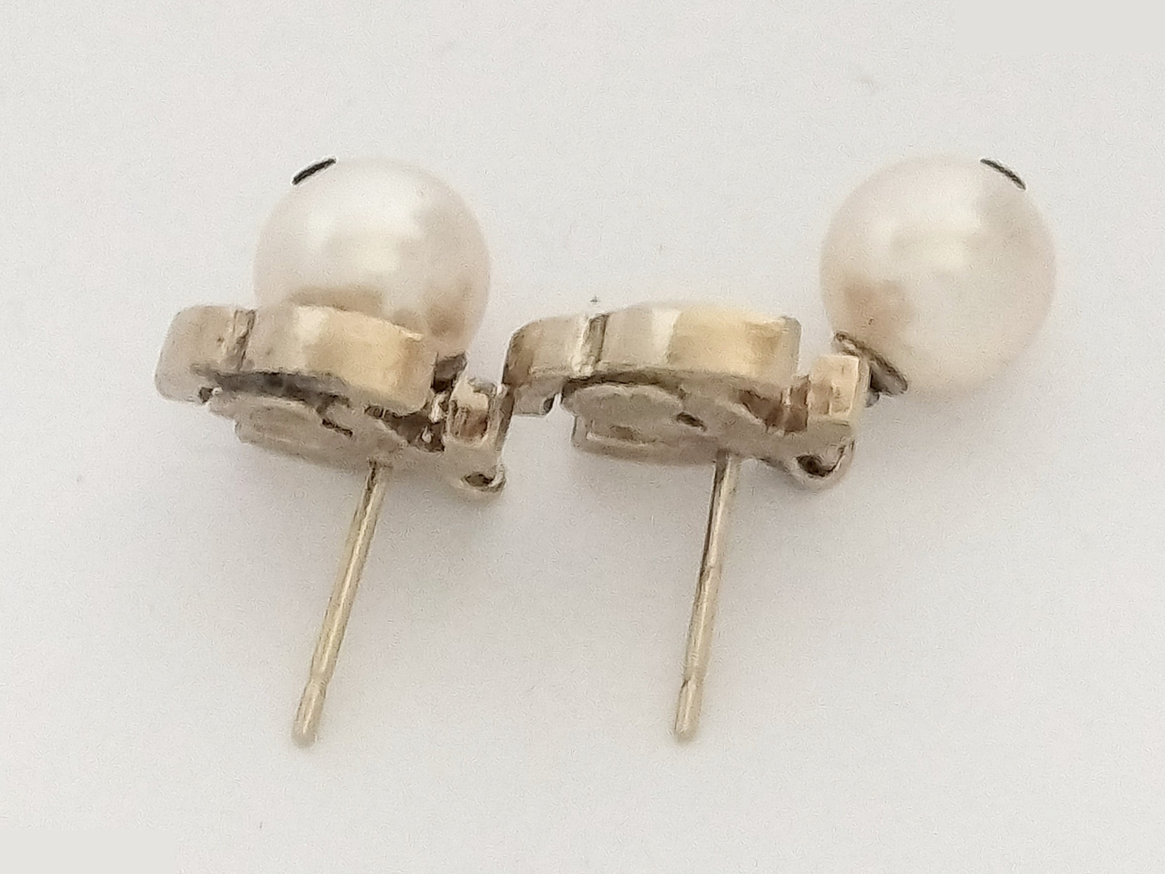 Coco F Pearl Gold Earrings — view 4