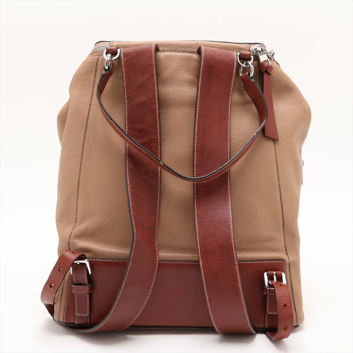 Goya Lion Leather Backpack/Rucksack Brown — view 2