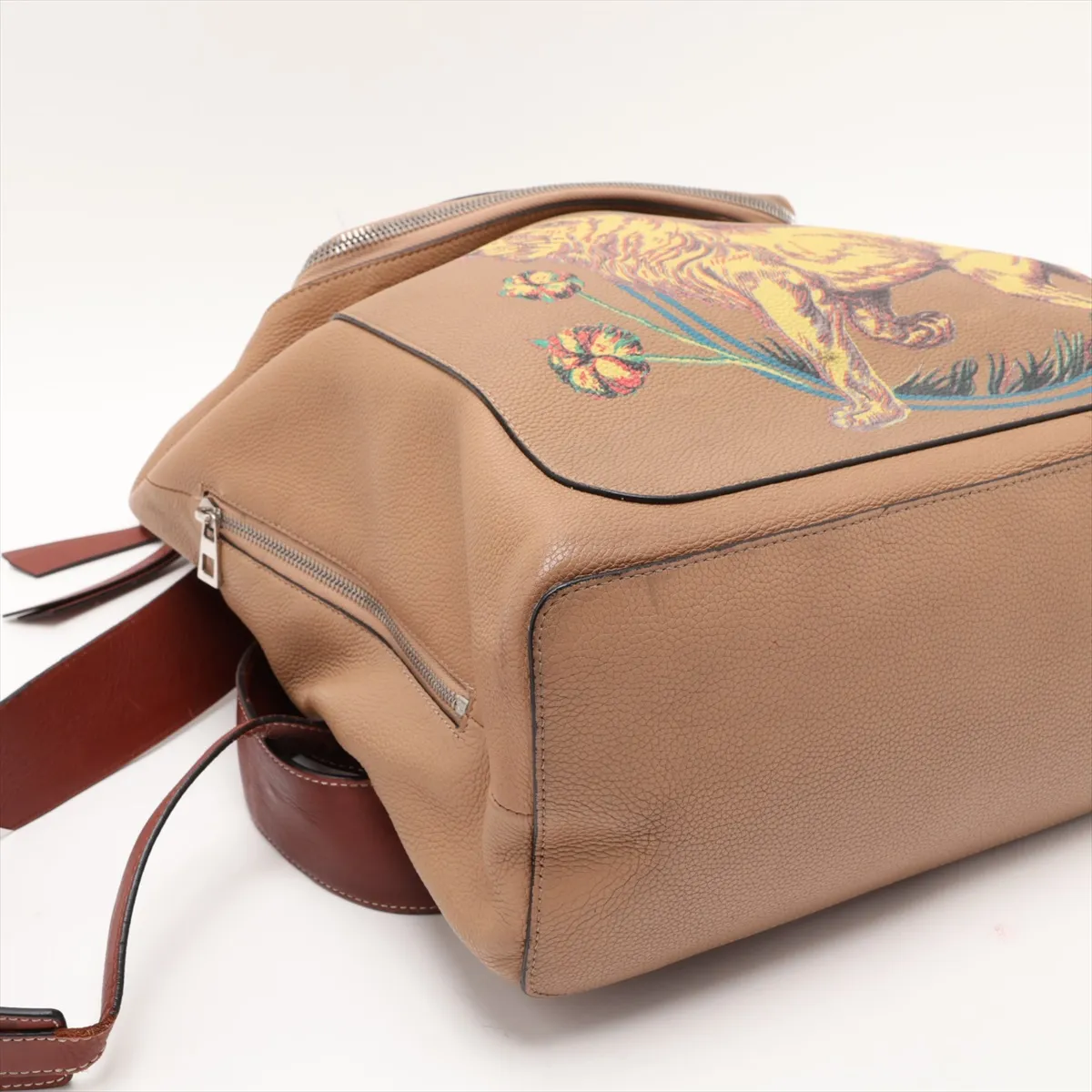 Goya Lion Leather Backpack/Rucksack Brown — view 4