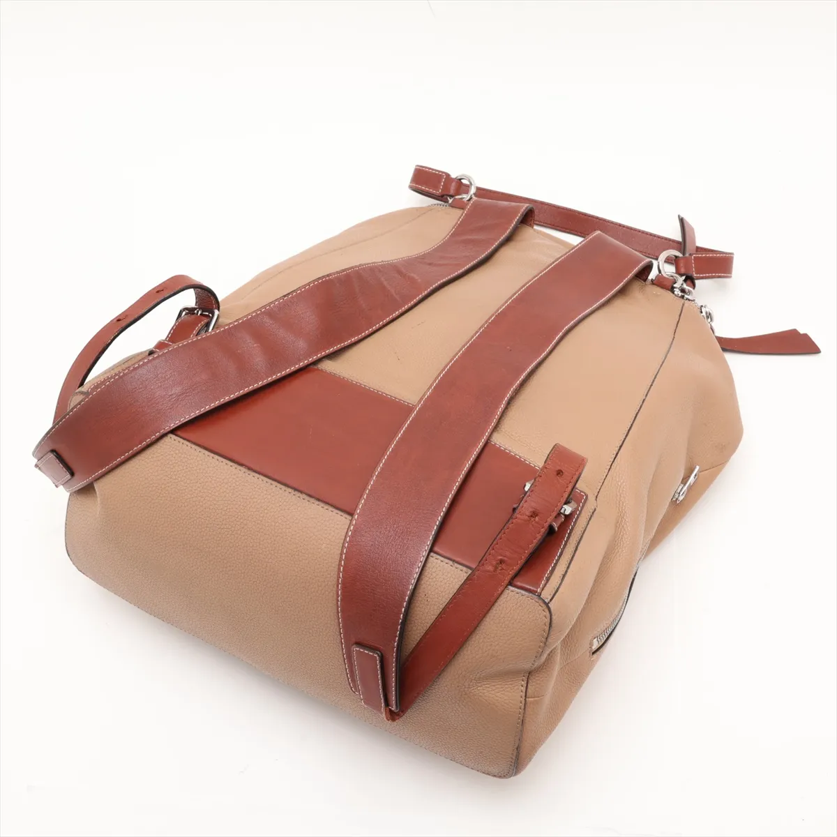 Goya Lion Leather Backpack/Rucksack Brown — view 5