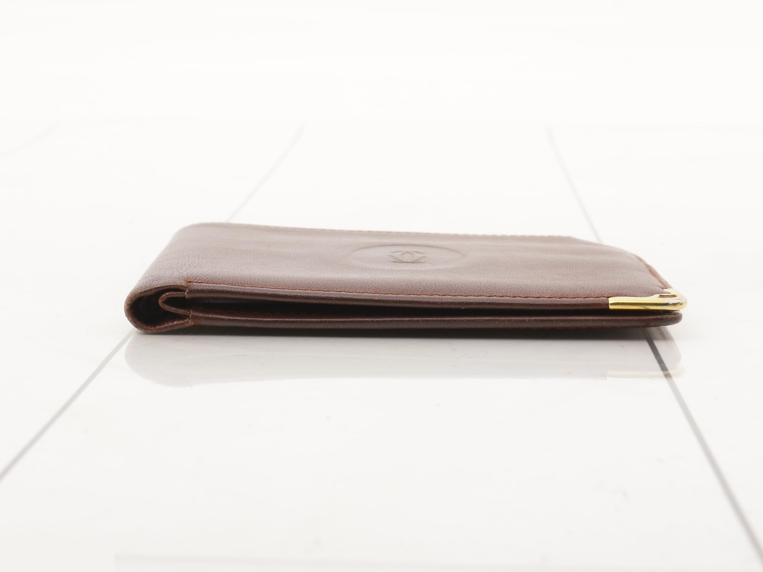 Mustline Leather Billfold/Bi-fold Wallet, Bordeaux — view 3