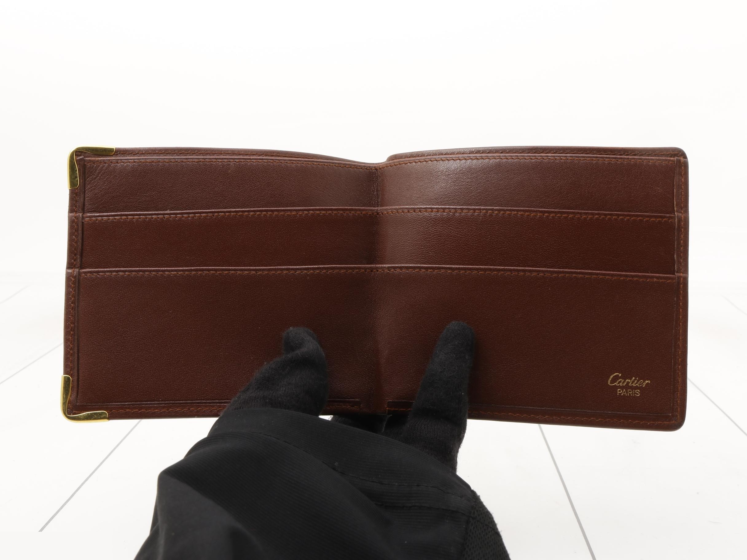 Mustline Leather Billfold/Bi-fold Wallet, Bordeaux — view 4
