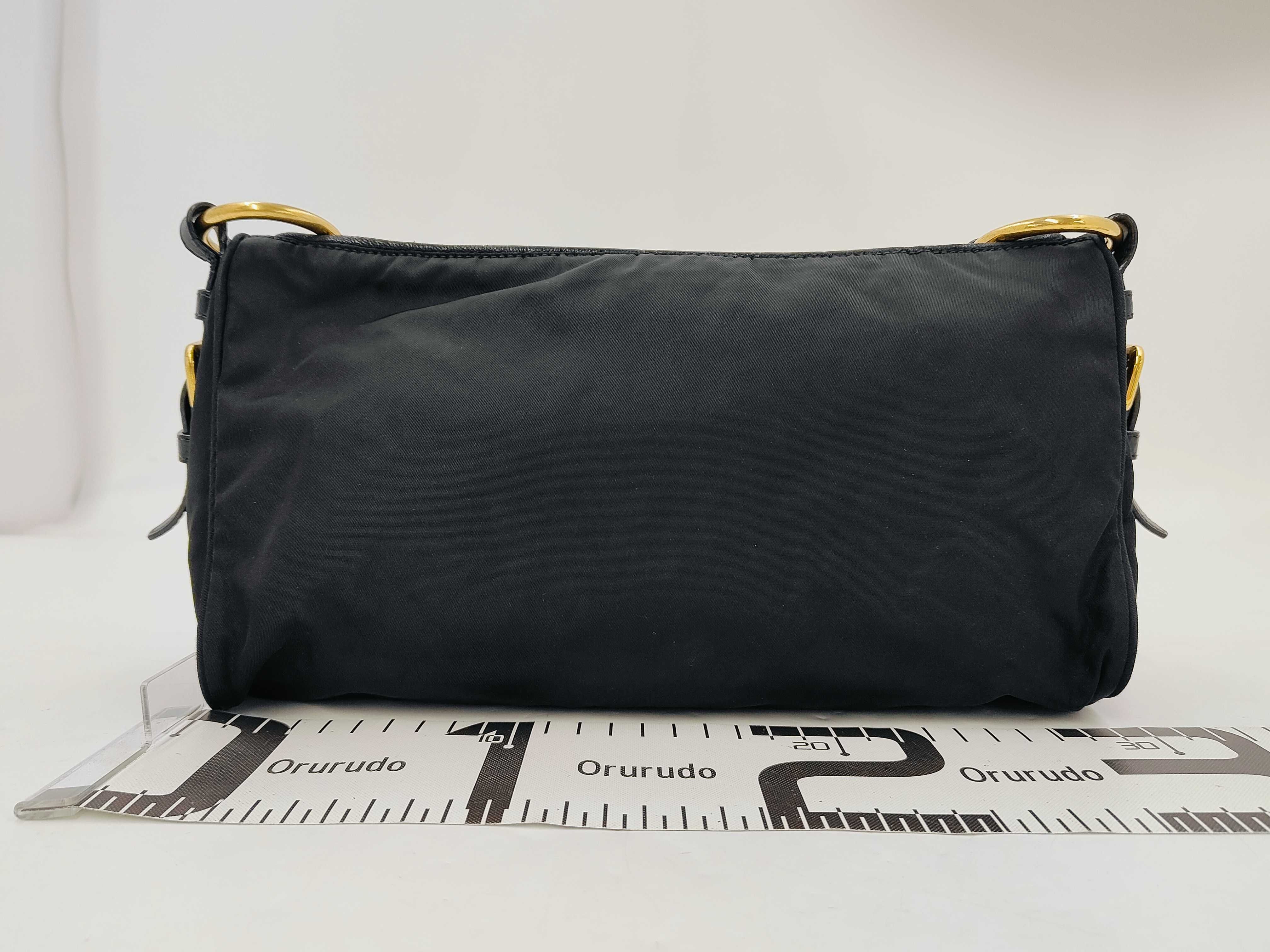 Nylon Shoulder Bag, Black — view 2